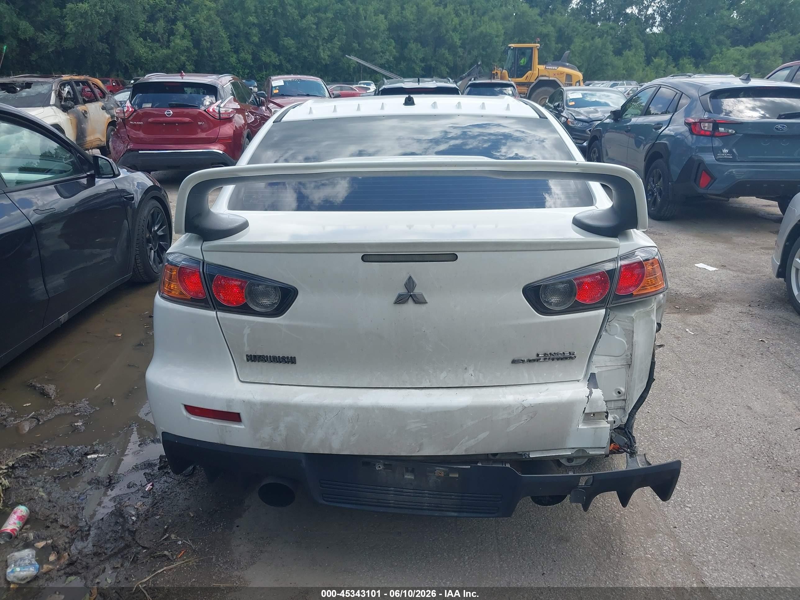 2010 Mitsubishi Lancer Evolution Se White vin: JA32W6FVXAU034002