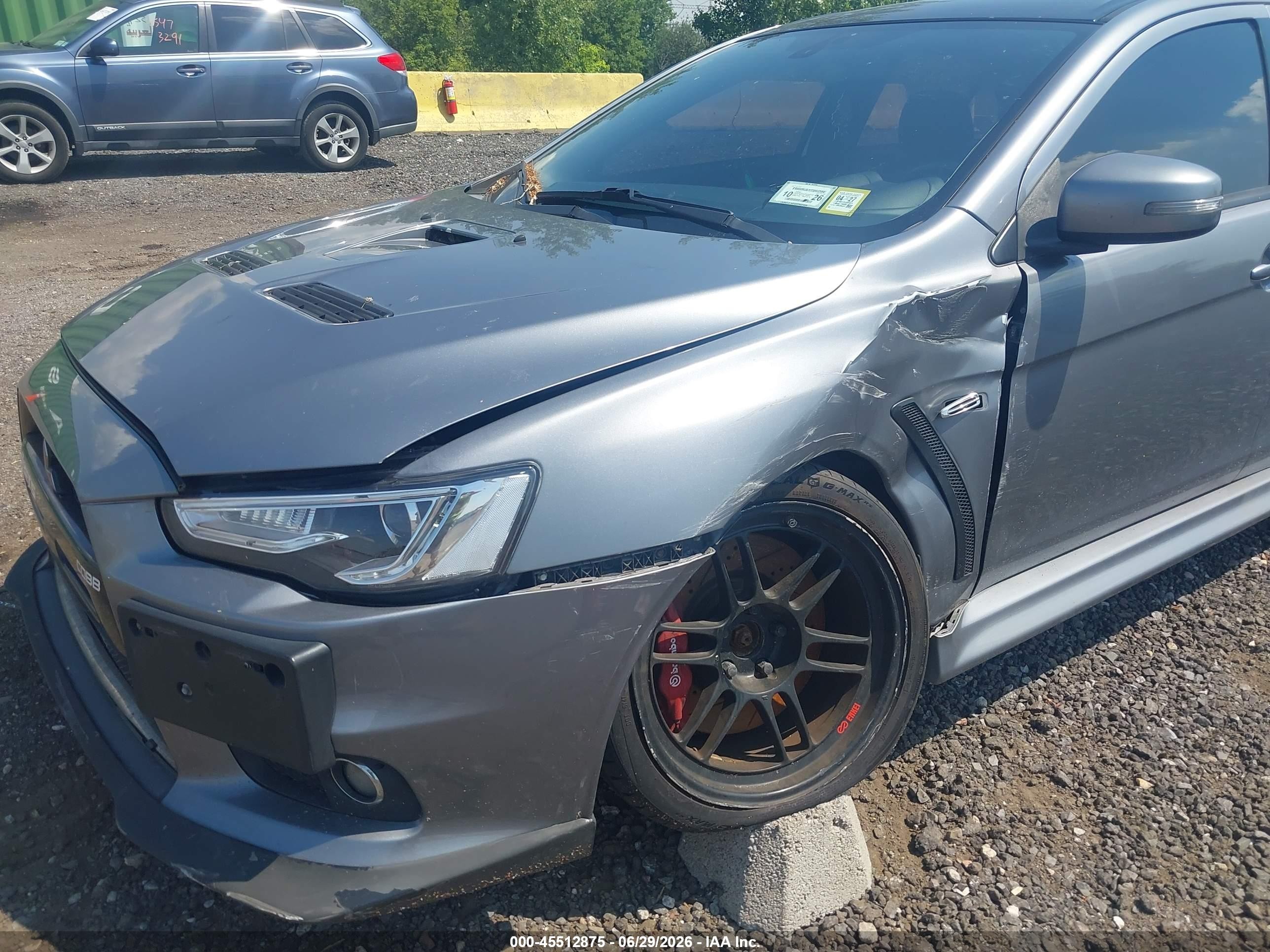 2015 Mitsubishi Lancer Evolution Final Edition Gray vin: JA32W7FV1FU028439