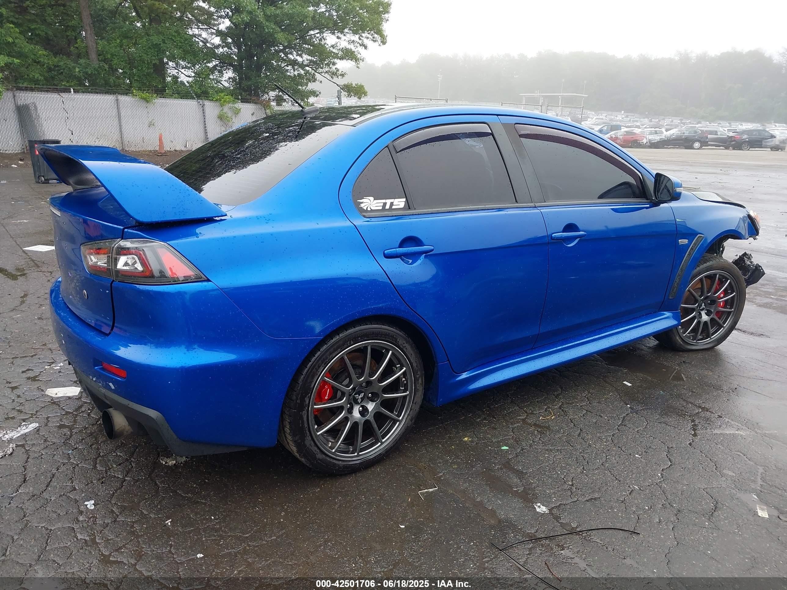 2015 Mitsubishi Lancer Evolution Final Edition Blue vin: JA32W7FV2FU028160
