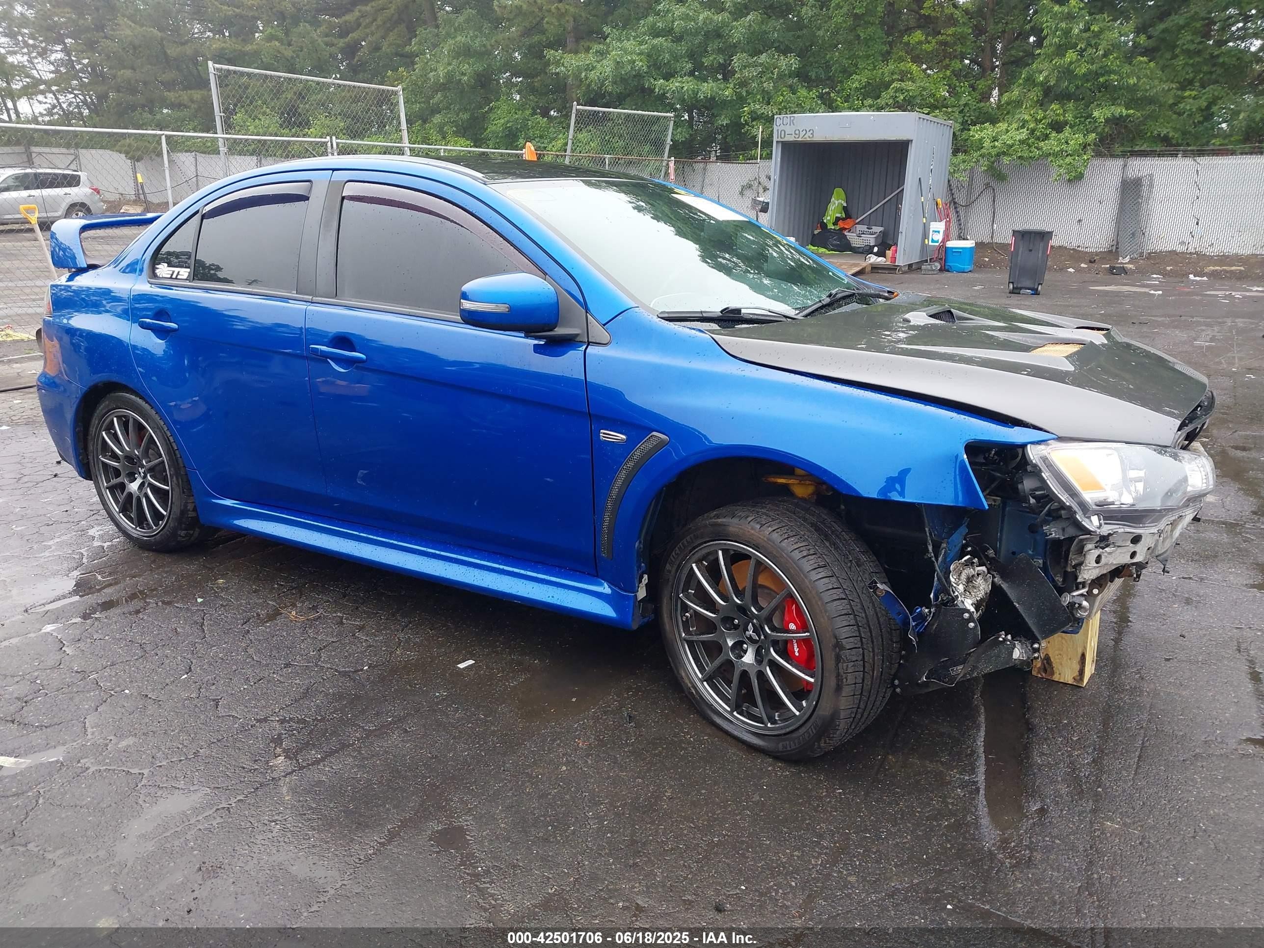 2015 Mitsubishi Lancer Evolution Final Edition Blue vin: JA32W7FV2FU028160