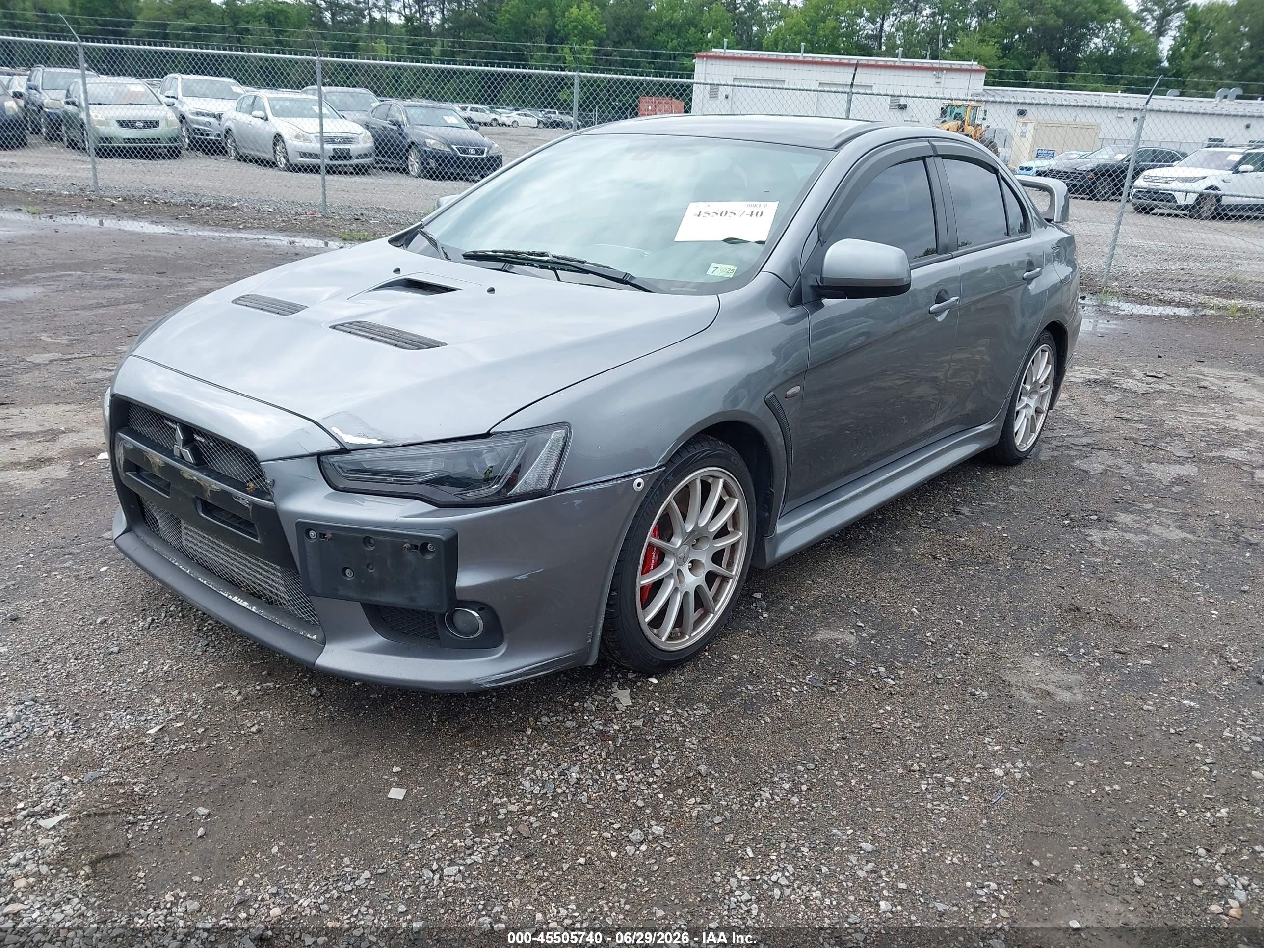 2015 Mitsubishi Lancer Evolution Final Edition Gray vin: JA32W7FV6FU028467