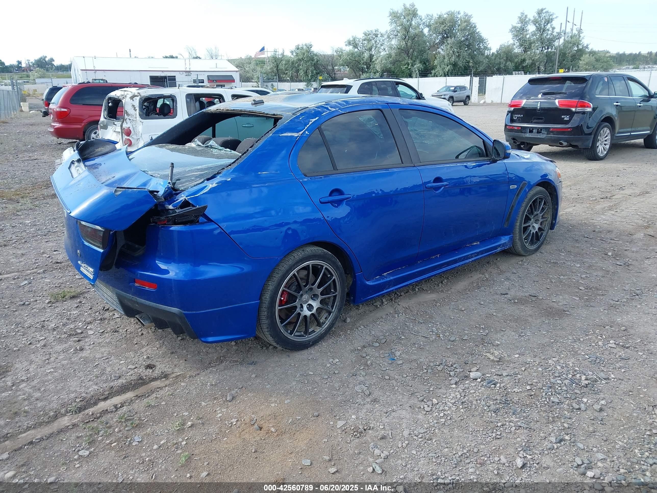 2015 Mitsubishi Lancer Evolution Final Edition Синий vin: JA32W7FVXFU028861