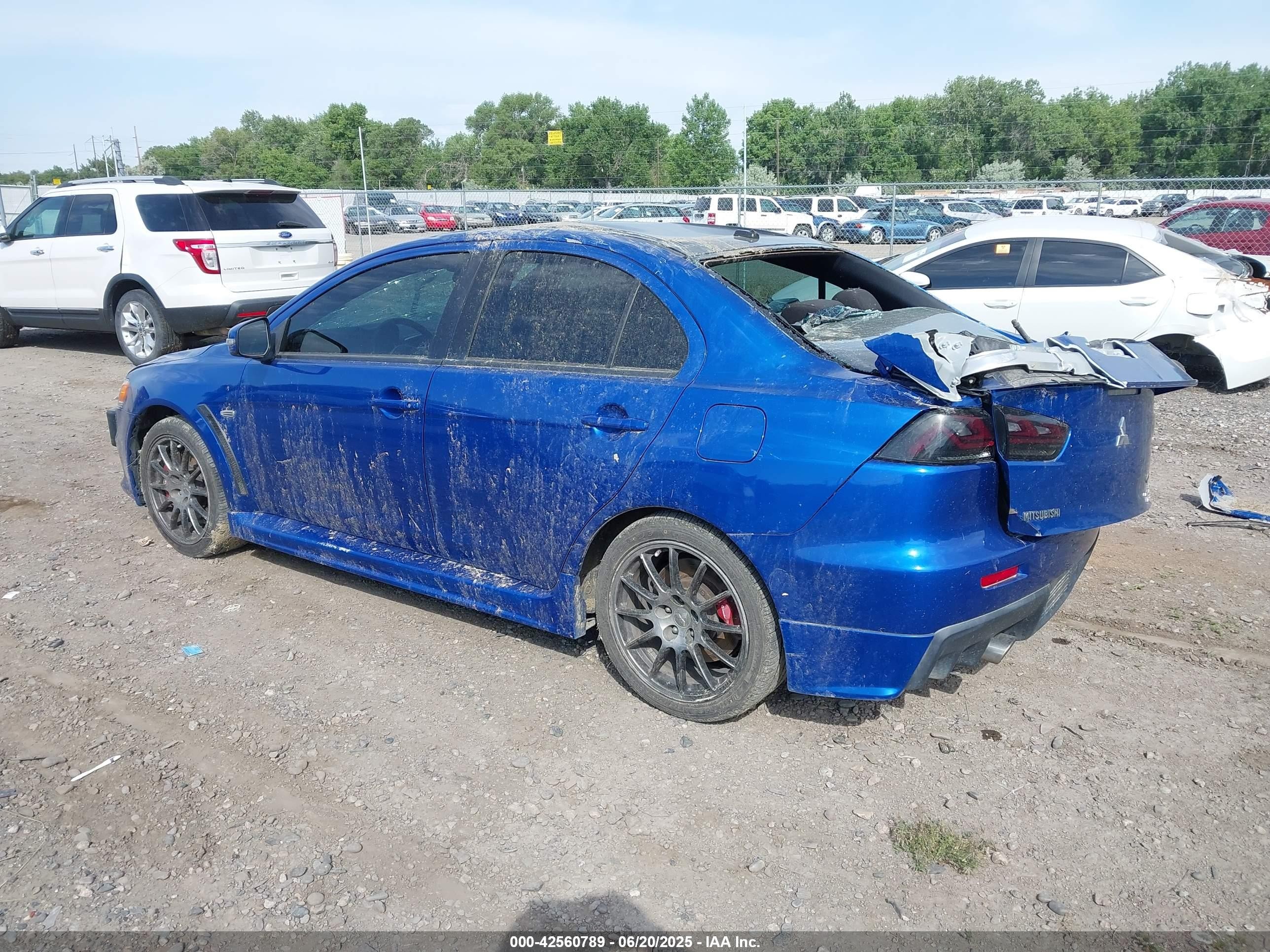 2015 Mitsubishi Lancer Evolution Final Edition Синий vin: JA32W7FVXFU028861