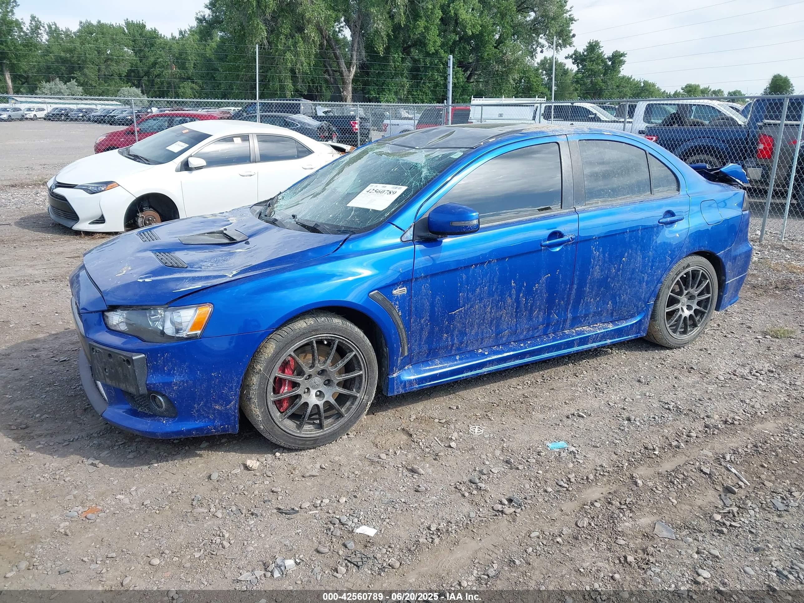 2015 Mitsubishi Lancer Evolution Final Edition Синий vin: JA32W7FVXFU028861