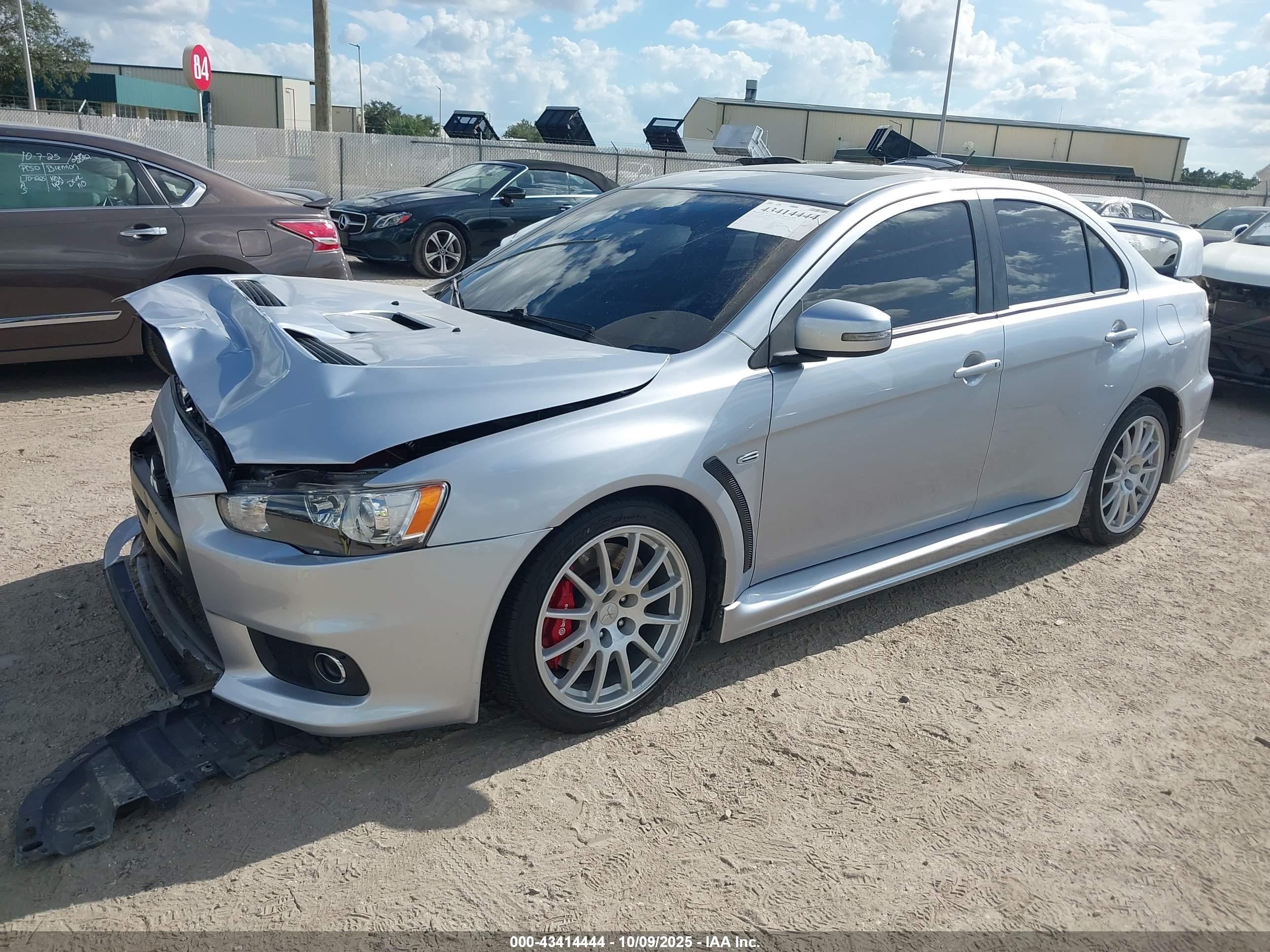 2015 Mitsubishi Lancer Evolution Gsr Silver vin: JA32W8FV0FU006891