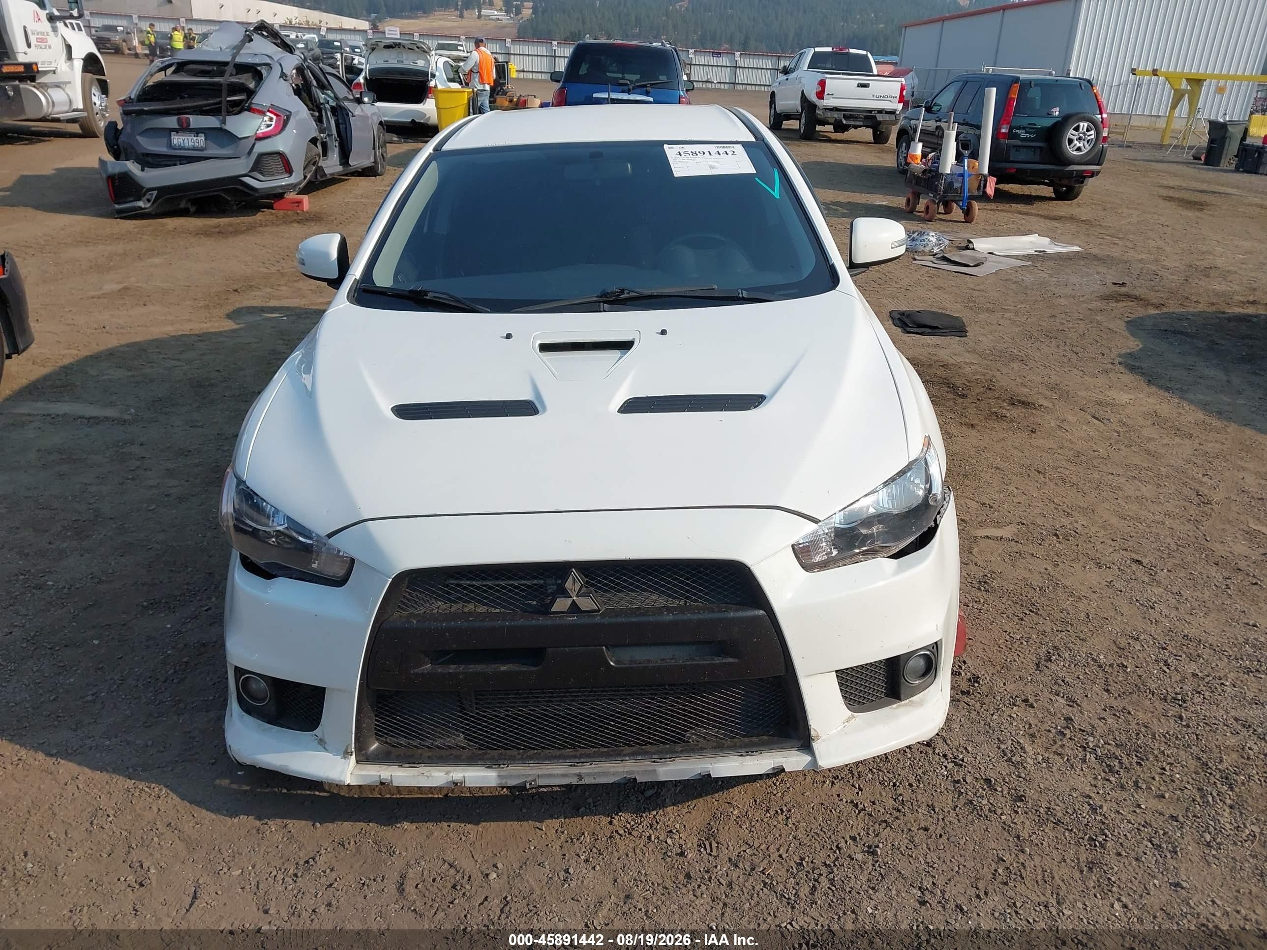 2015 Mitsubishi Lancer Evolution Gsr White vin: JA32W8FV2FU603959