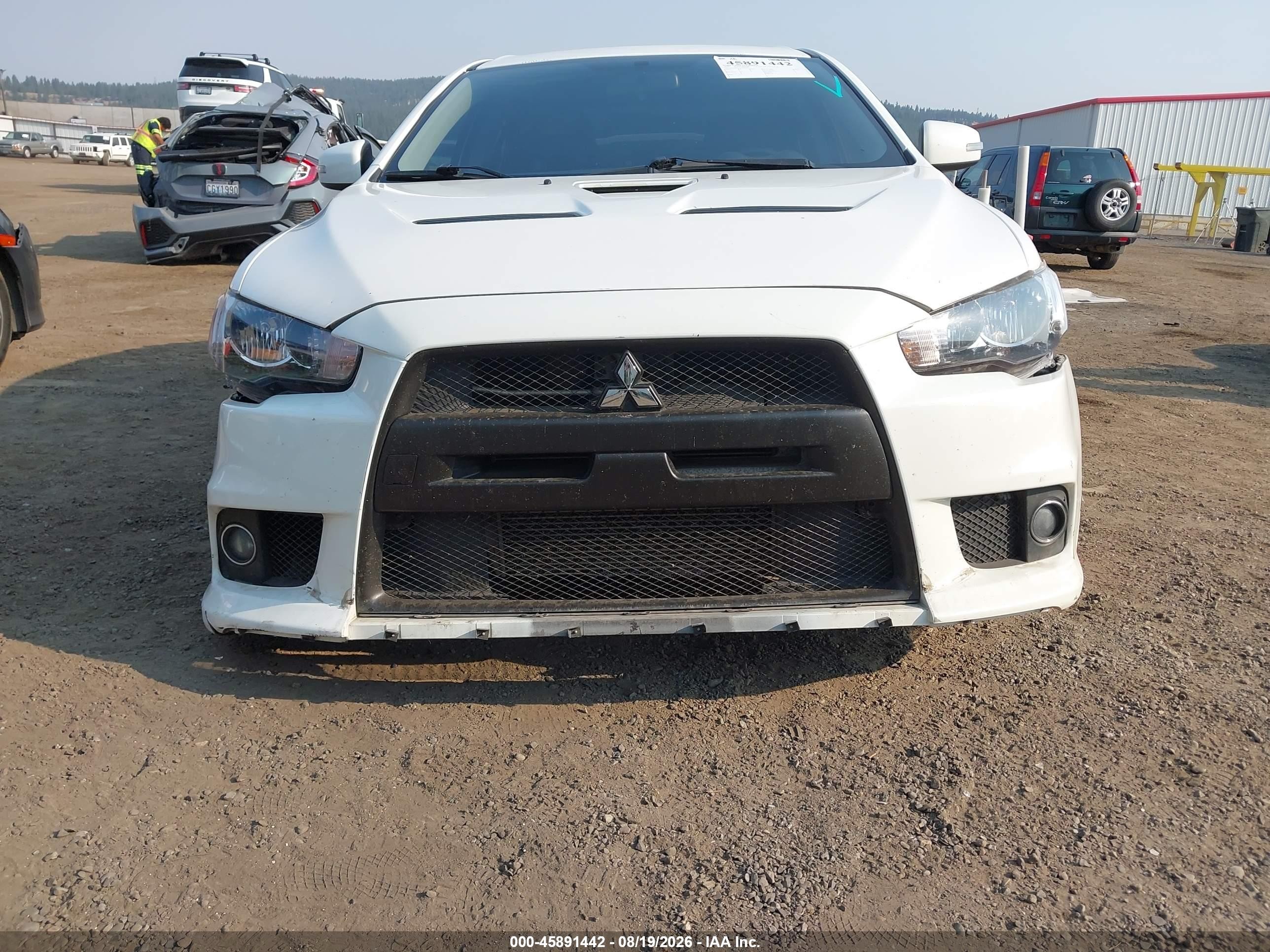 2015 Mitsubishi Lancer Evolution Gsr White vin: JA32W8FV2FU603959