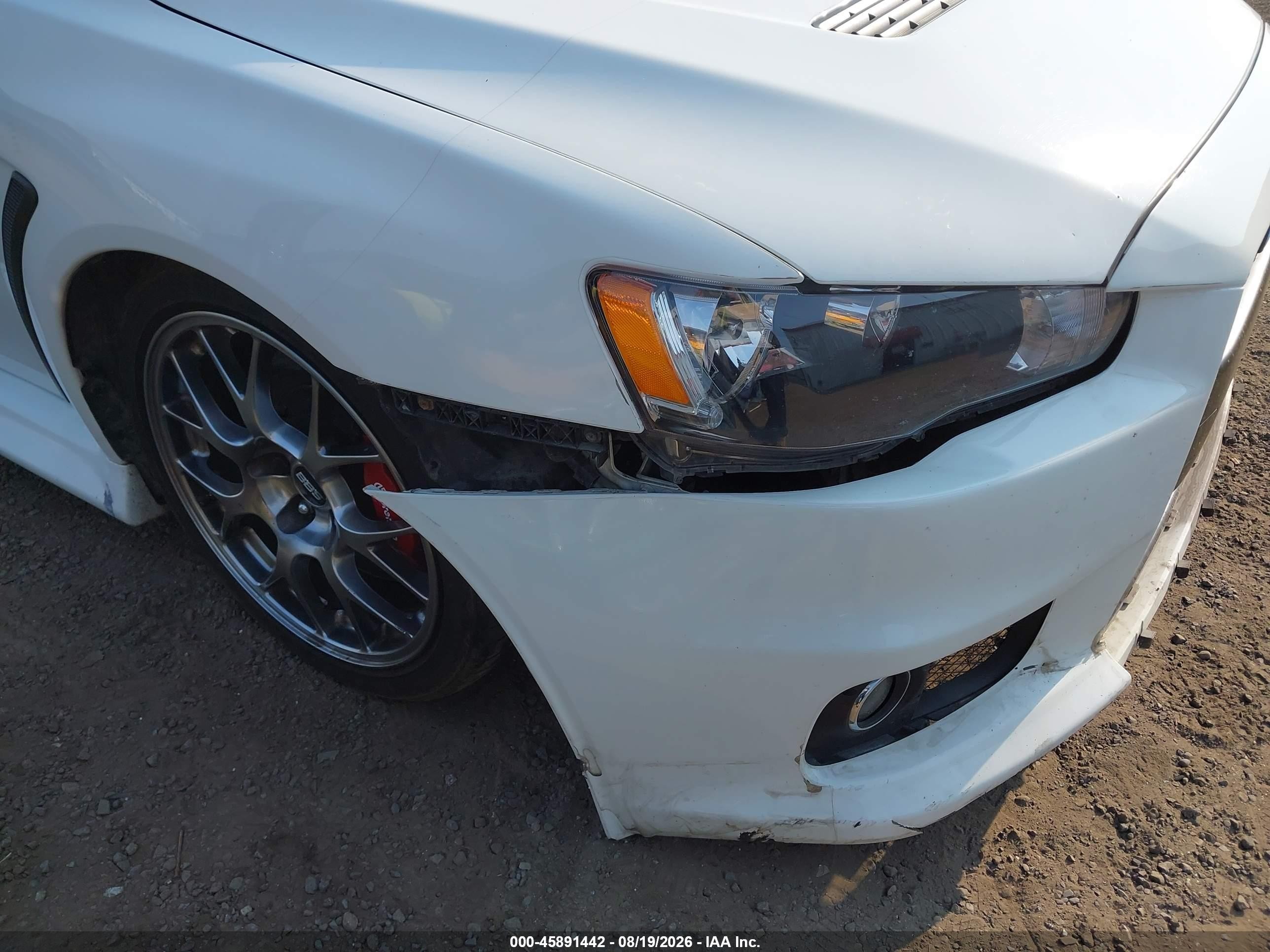 2015 Mitsubishi Lancer Evolution Gsr White vin: JA32W8FV2FU603959