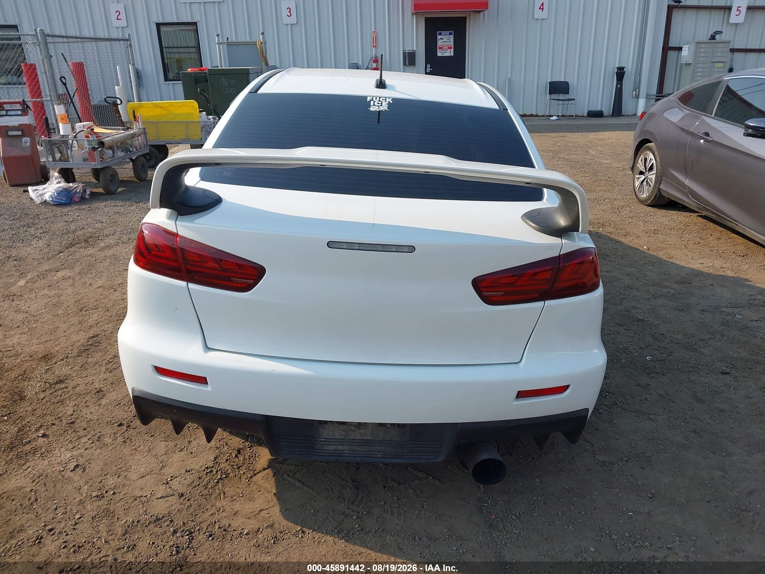 2015 Mitsubishi Lancer Evolution Gsr White vin: JA32W8FV2FU603959