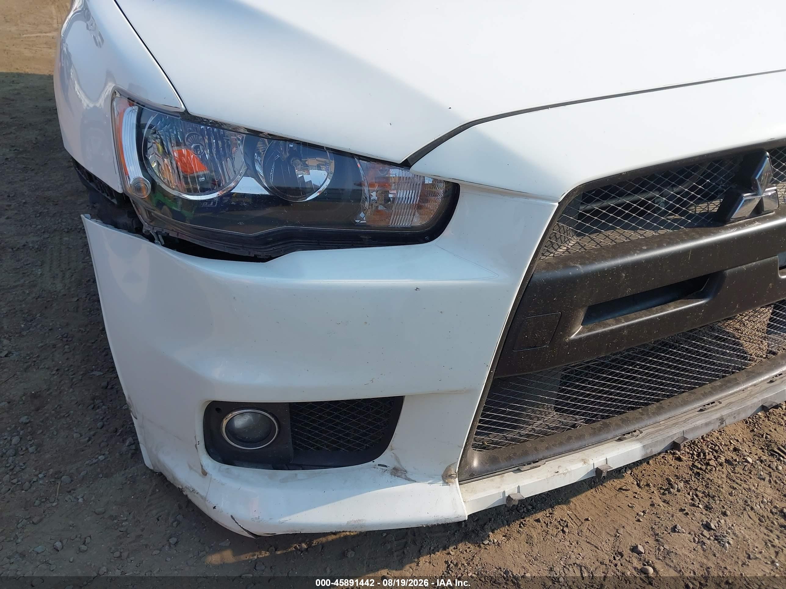 2015 Mitsubishi Lancer Evolution Gsr White vin: JA32W8FV2FU603959