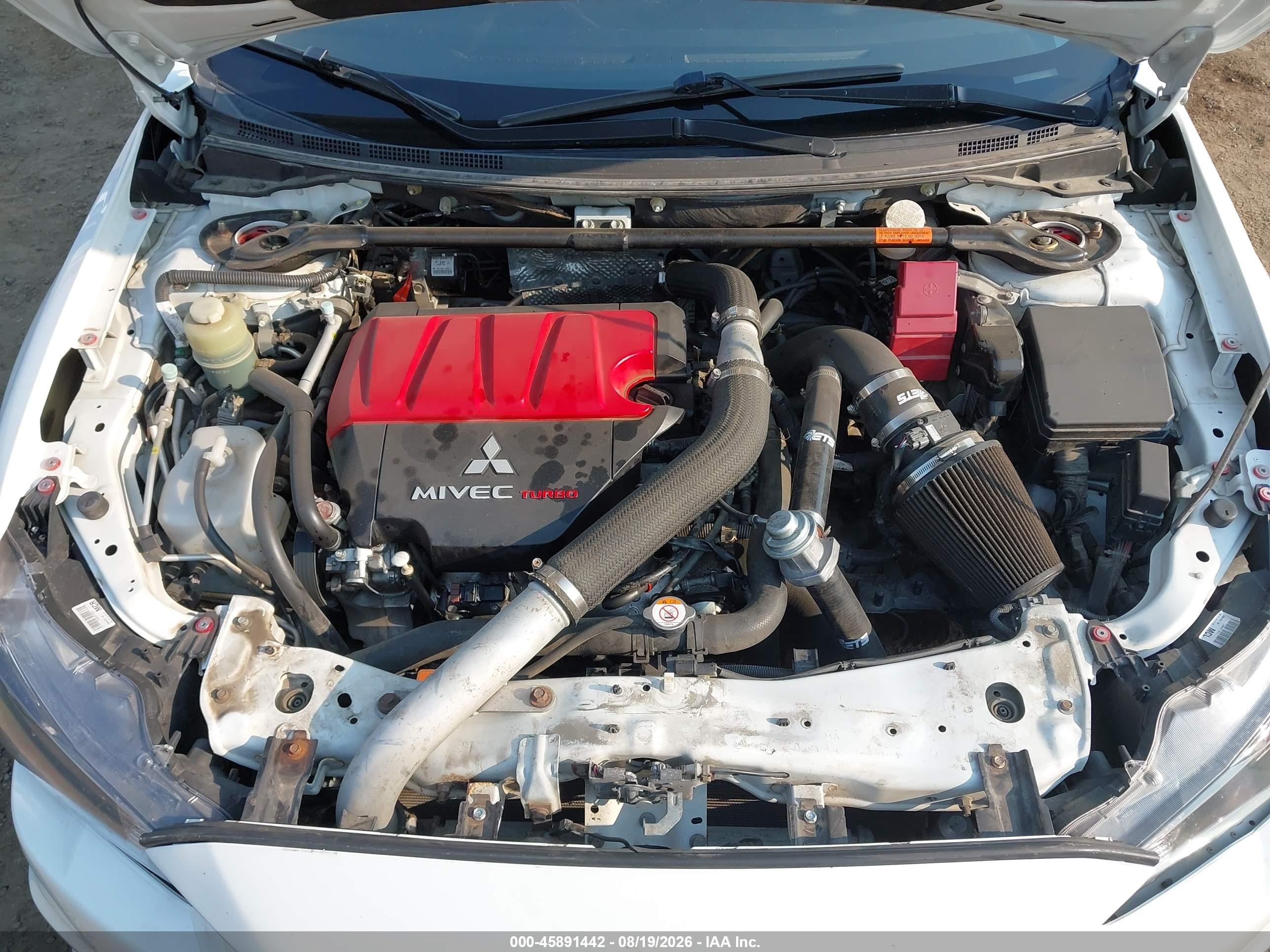 2015 Mitsubishi Lancer Evolution Gsr White vin: JA32W8FV2FU603959