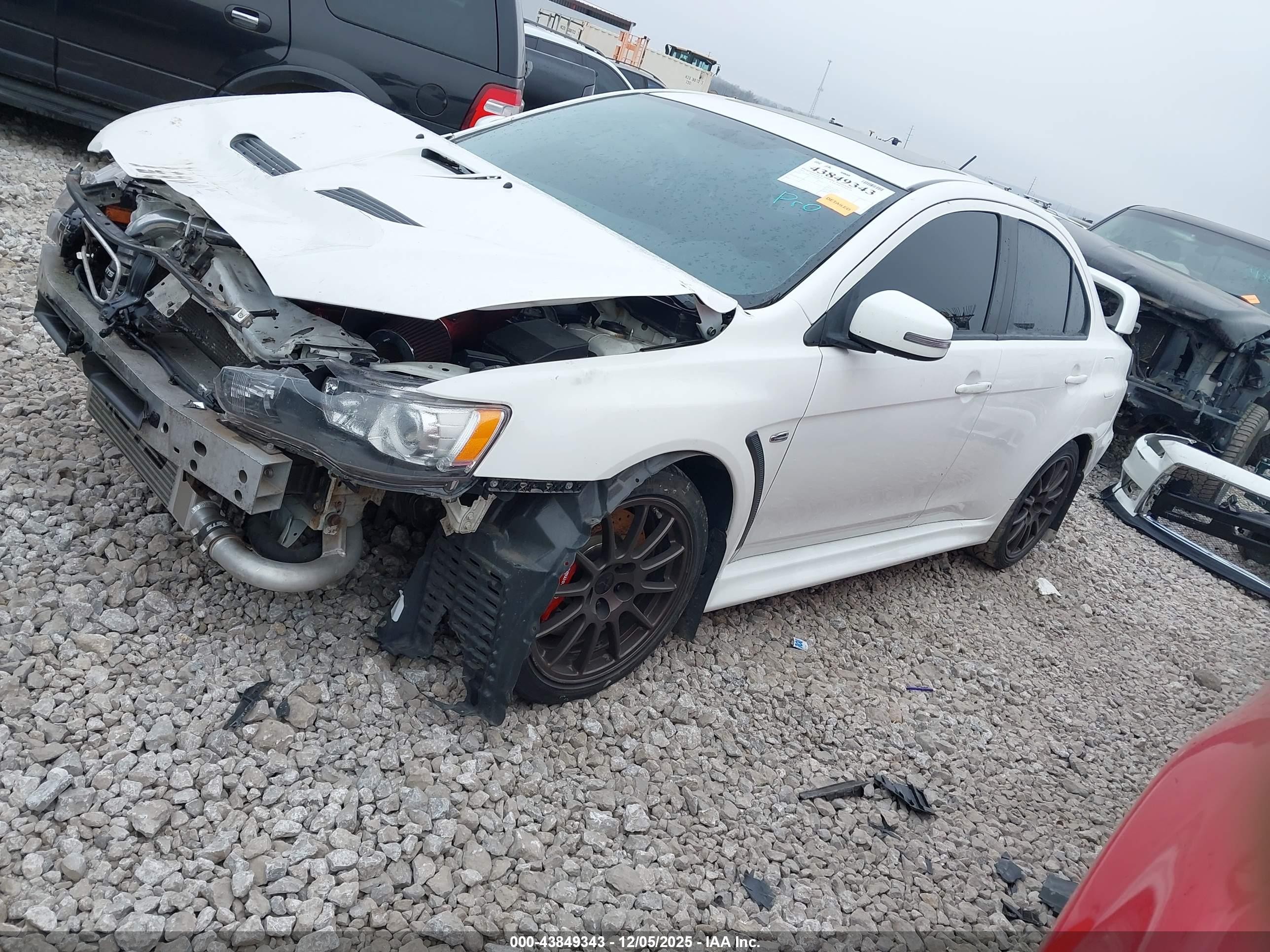 2015 Mitsubishi Lancer Evolution Gsr White vin: JA32W8FV3FU020509