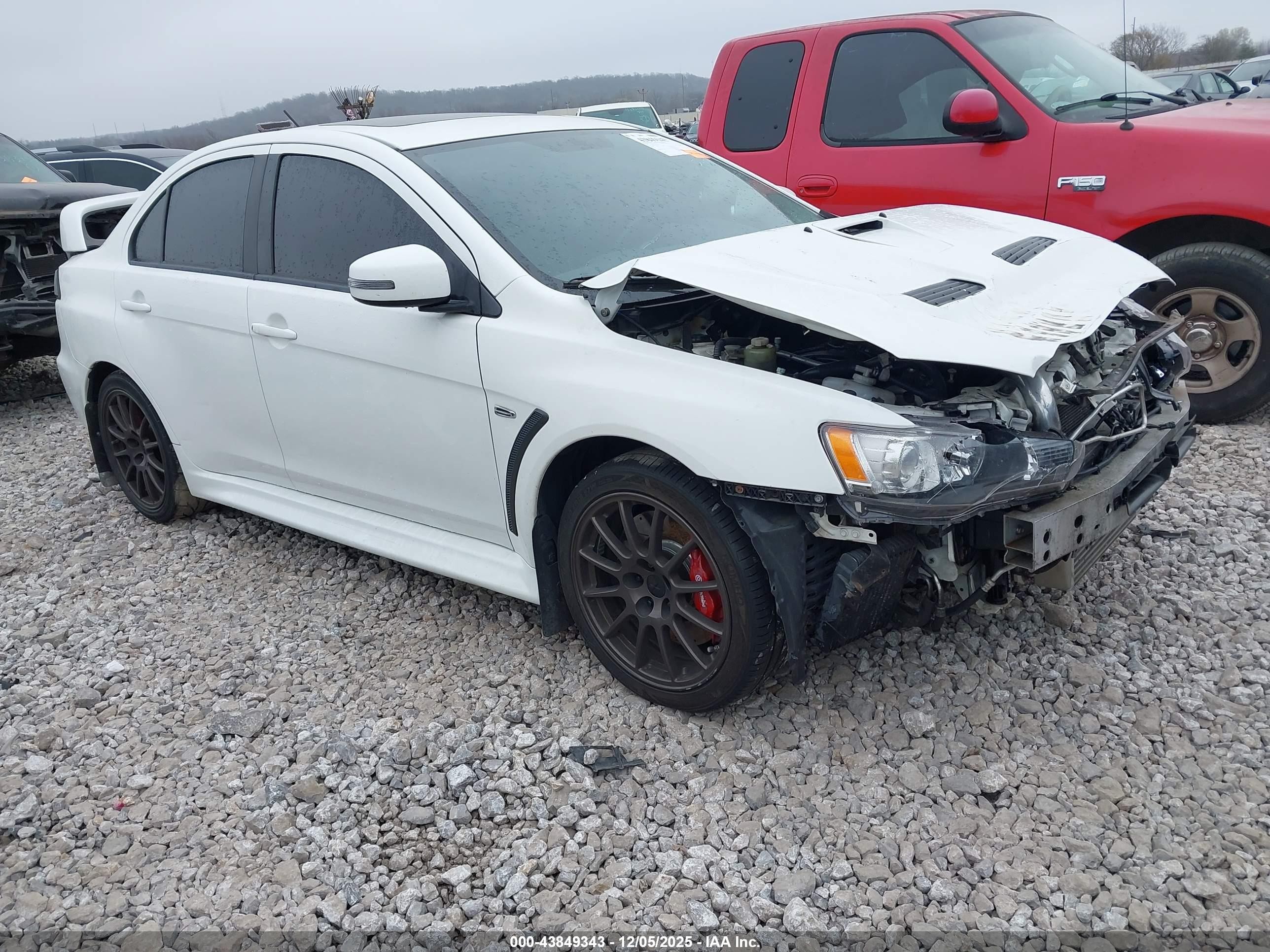 2015 Mitsubishi Lancer Evolution Gsr White vin: JA32W8FV3FU020509