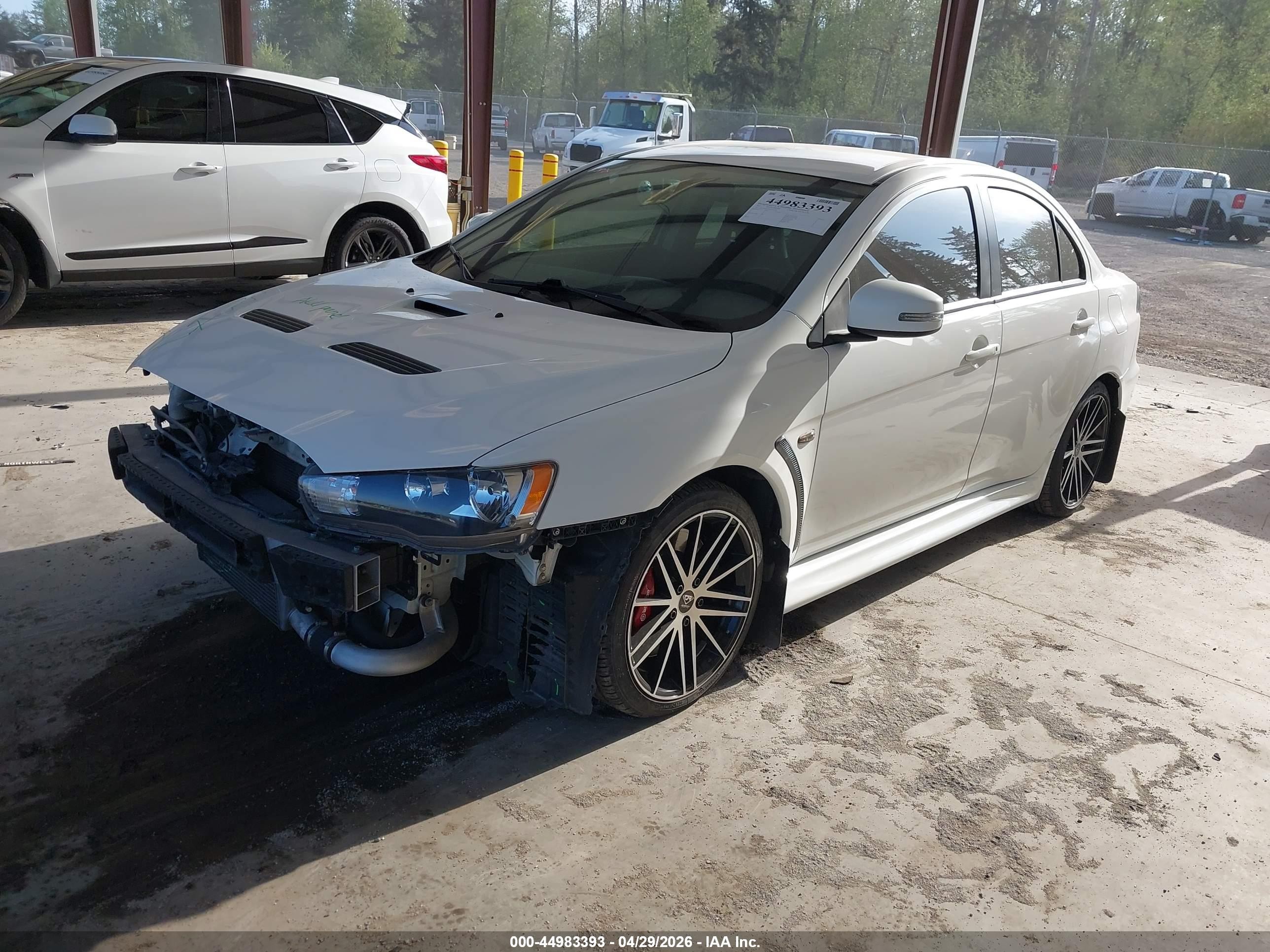 2015 Mitsubishi Lancer Evolution Gsr White vin: JA32W8FV4FU007946