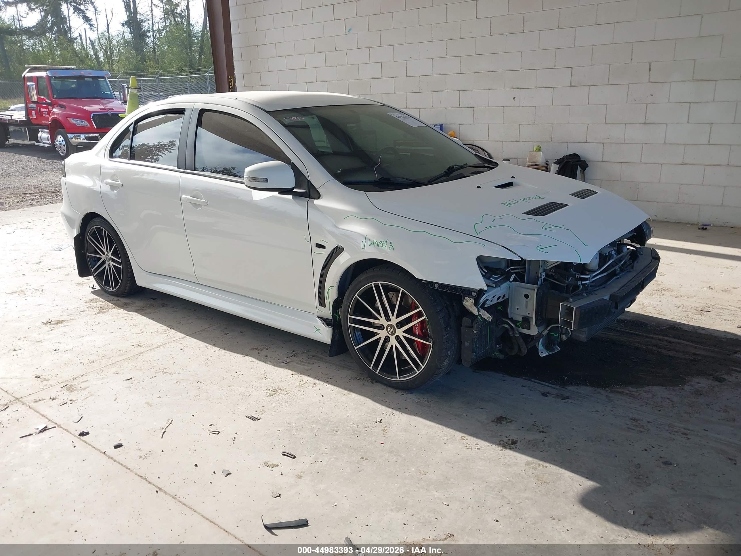 2015 Mitsubishi Lancer Evolution Gsr White vin: JA32W8FV4FU007946