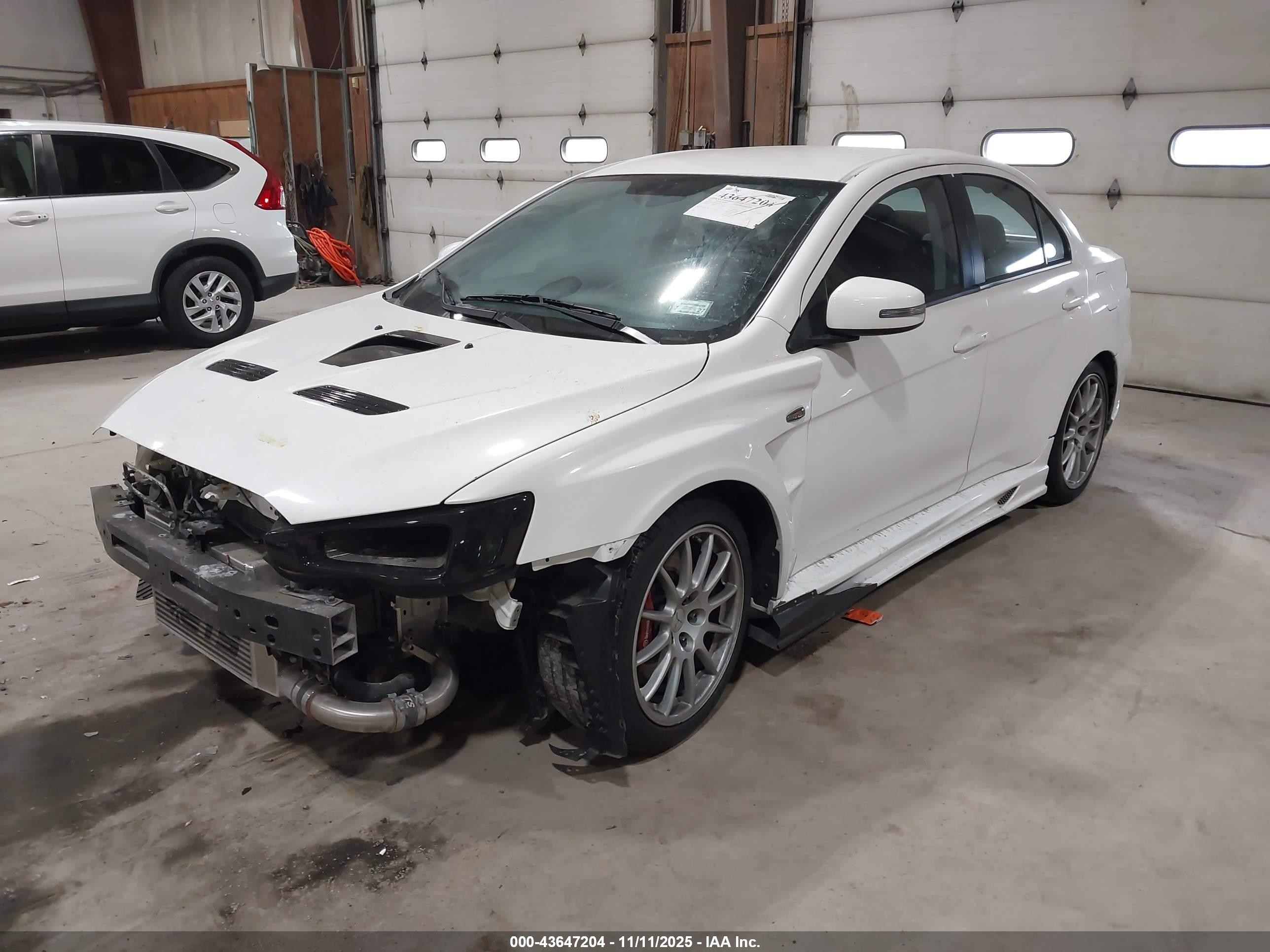 2015 Mitsubishi Lancer Evolution Gsr White vin: JA32W8FV4FU016162