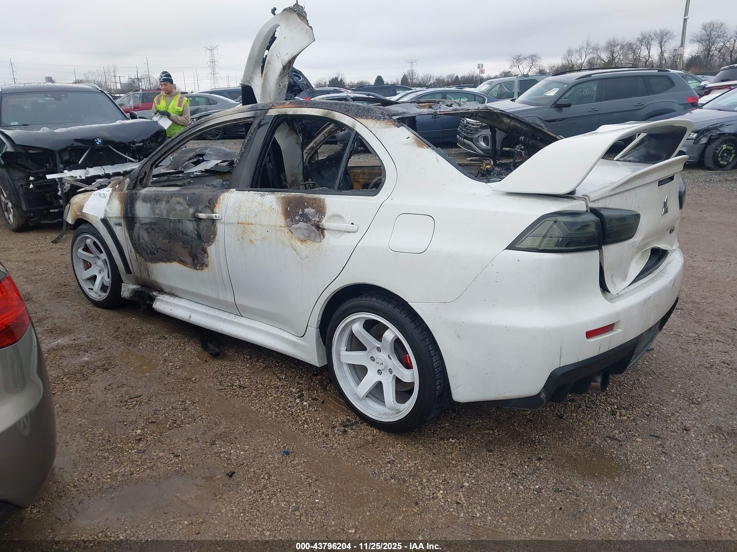 2015 Mitsubishi Lancer Evolution Gsr White vin: JA32W8FV4FU021300
