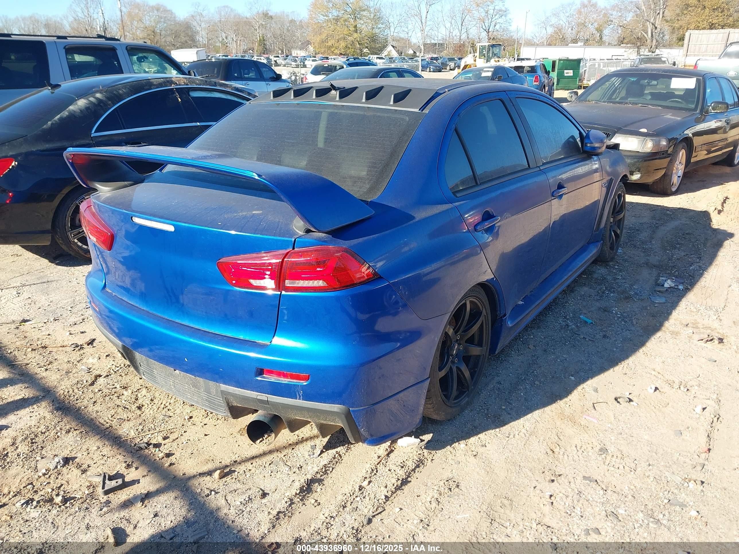 2015 Mitsubishi Lancer Evolution Gsr Blue vin: JA32W8FV4FU023726