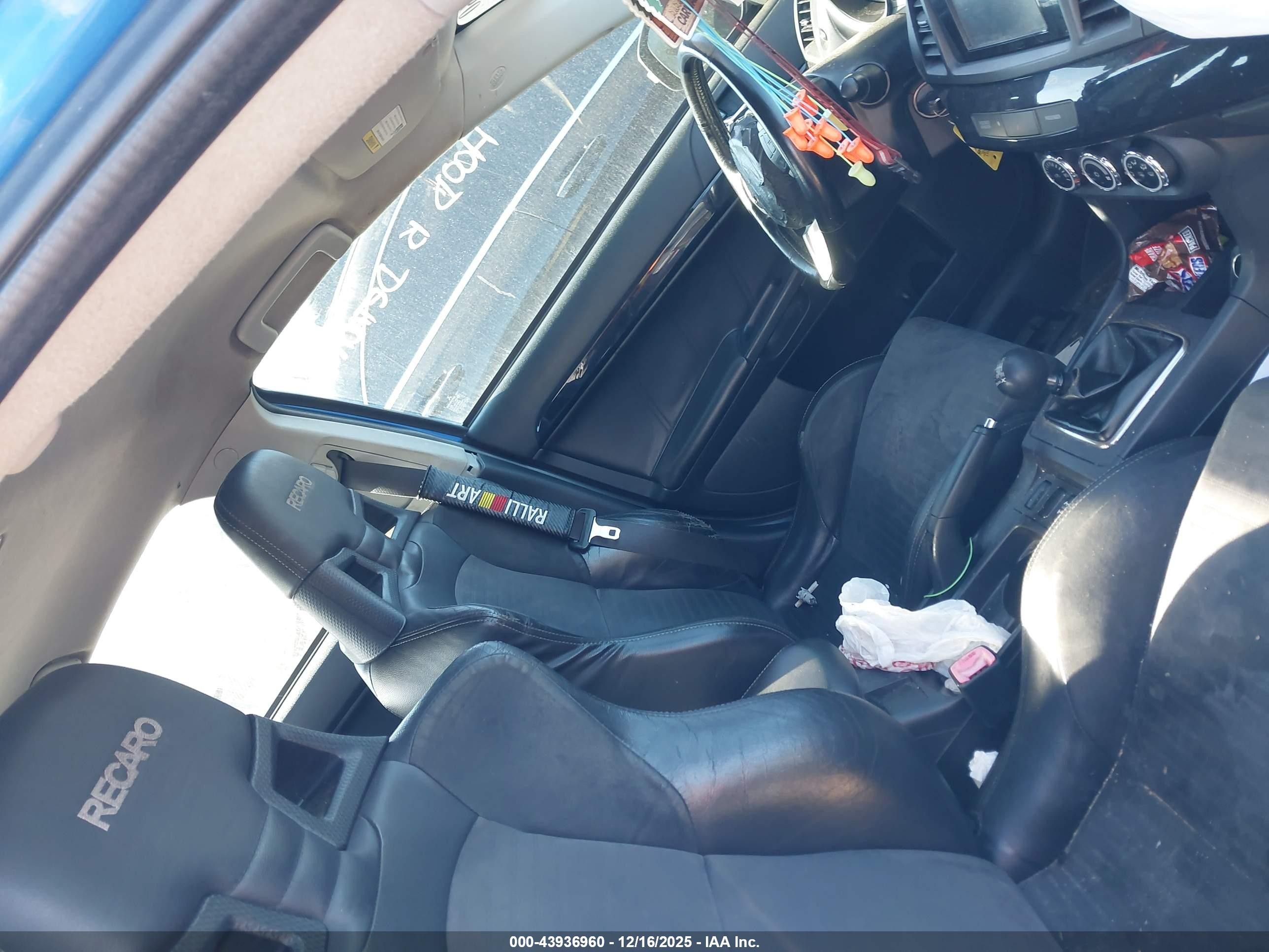 2015 Mitsubishi Lancer Evolution Gsr Blue vin: JA32W8FV4FU023726