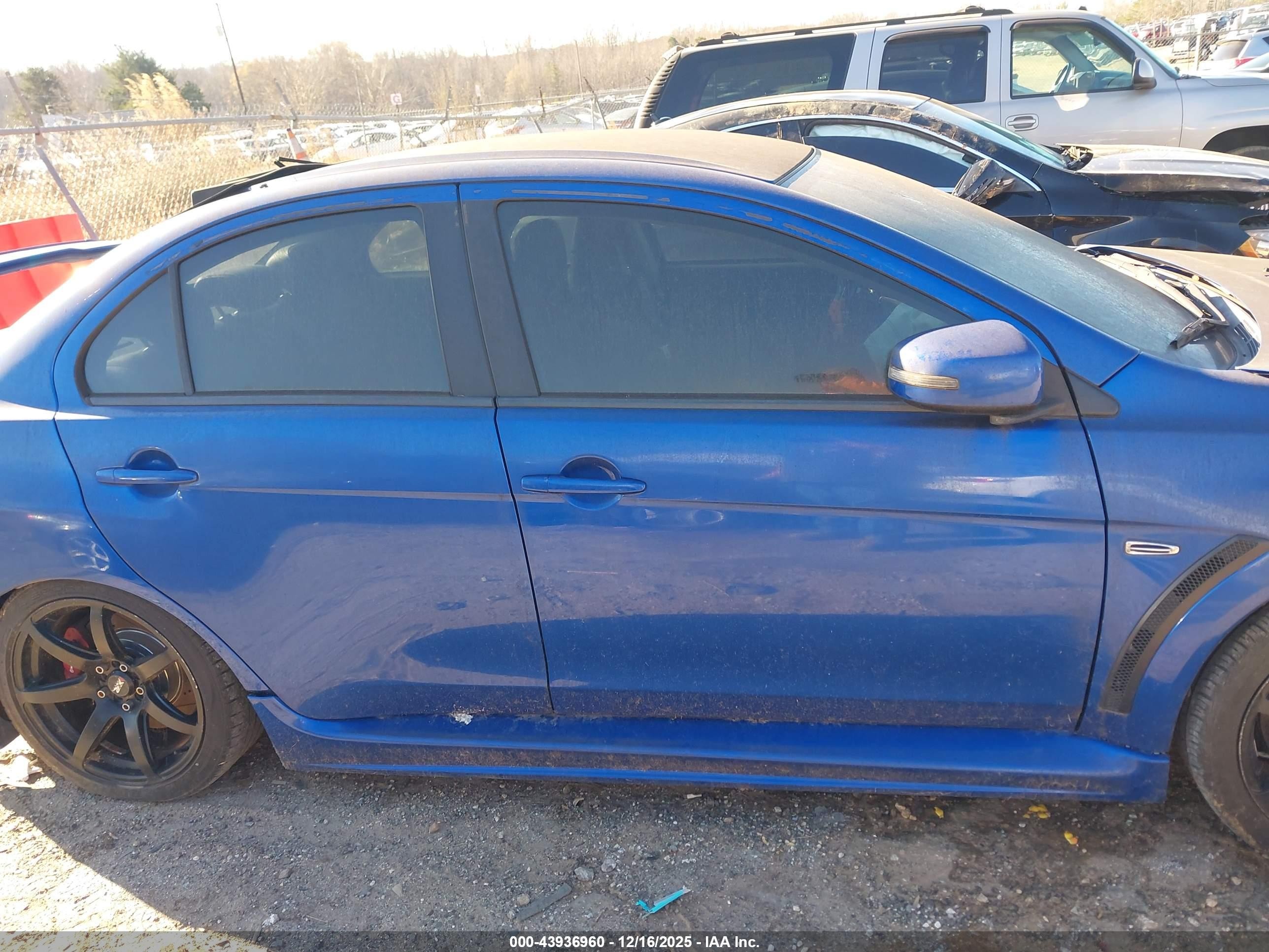 2015 Mitsubishi Lancer Evolution Gsr Blue vin: JA32W8FV4FU023726