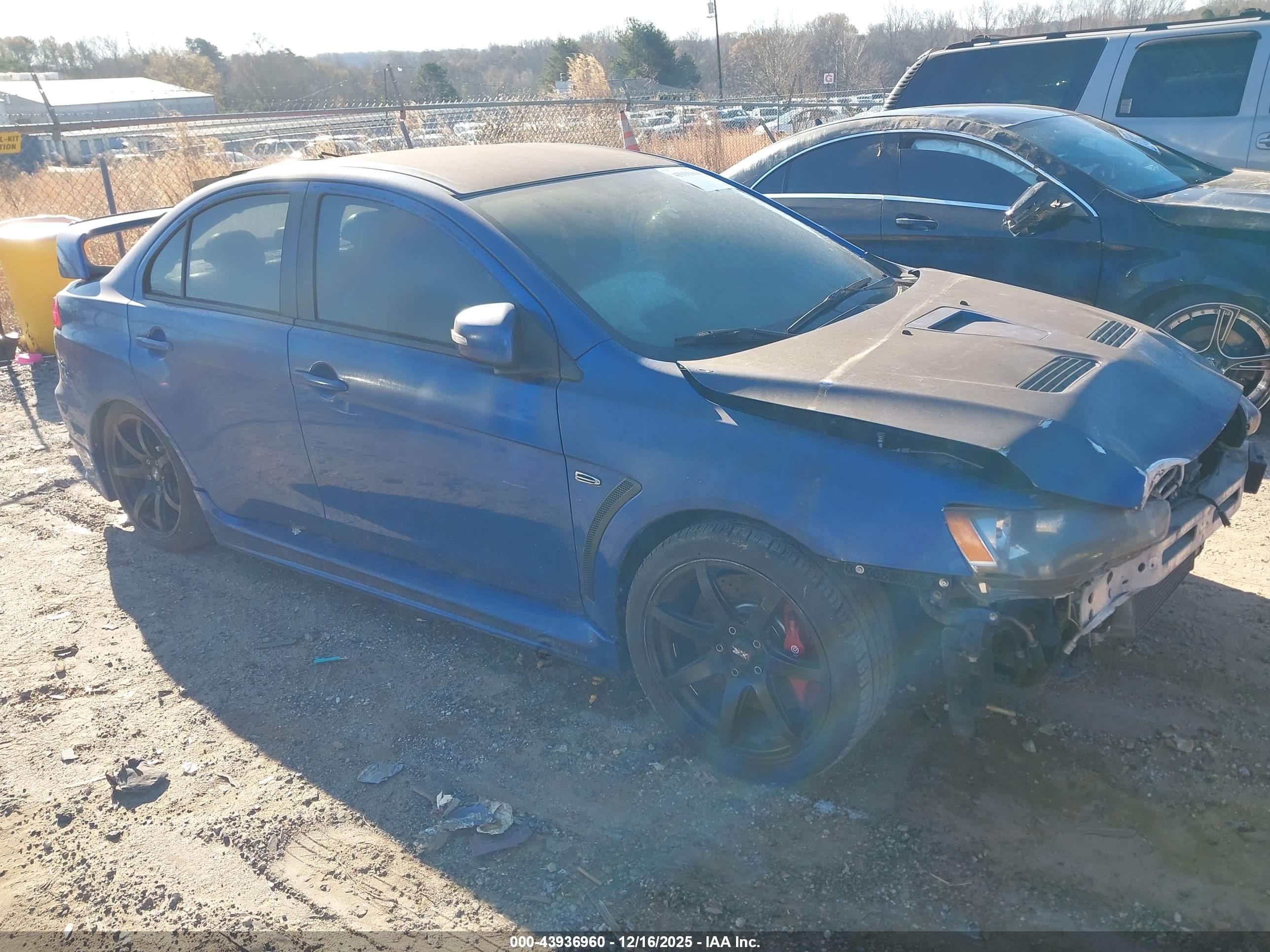 2015 Mitsubishi Lancer Evolution Gsr Blue vin: JA32W8FV4FU023726