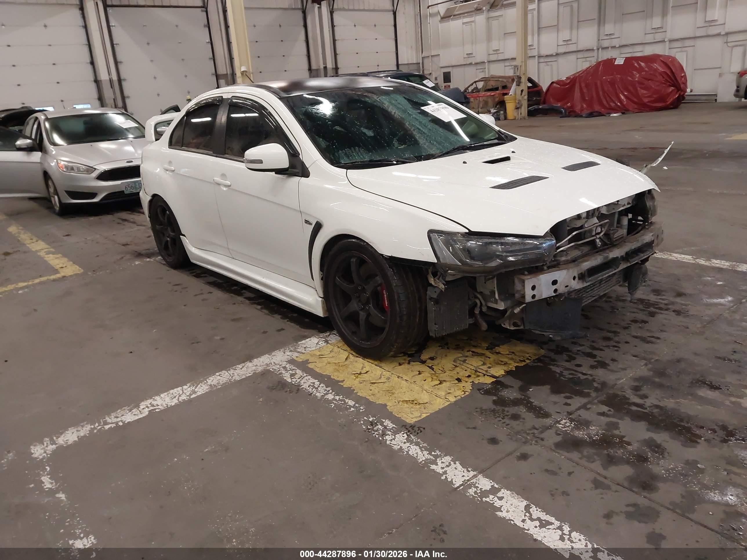 2015 Mitsubishi Lancer Evolution Gsr White vin: JA32W8FV5FU006207