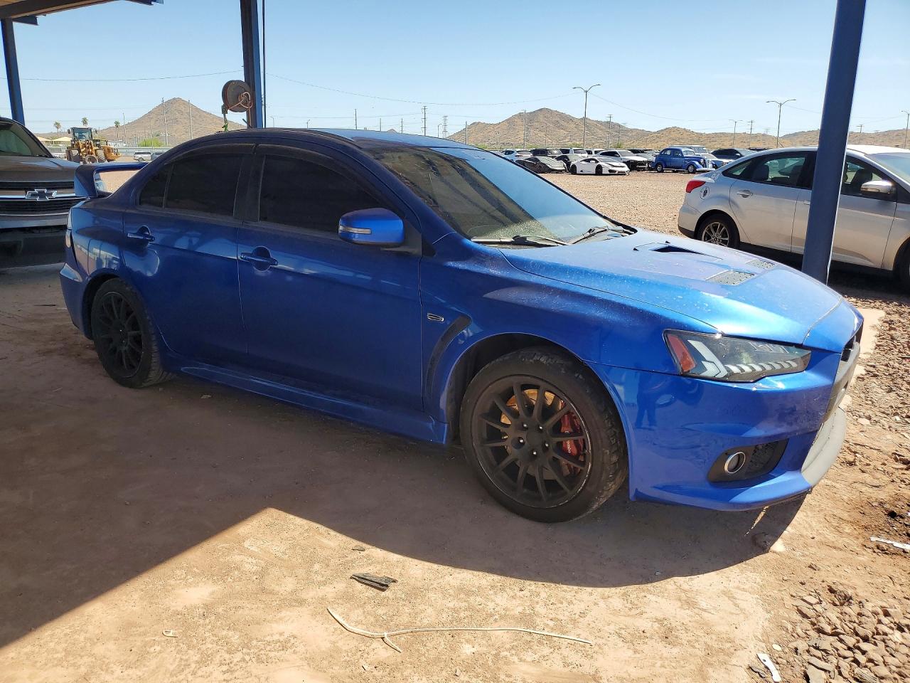2015 Mitsubishi Lancer Evolution Gsr Blue vin: JA32W8FV6FU026515