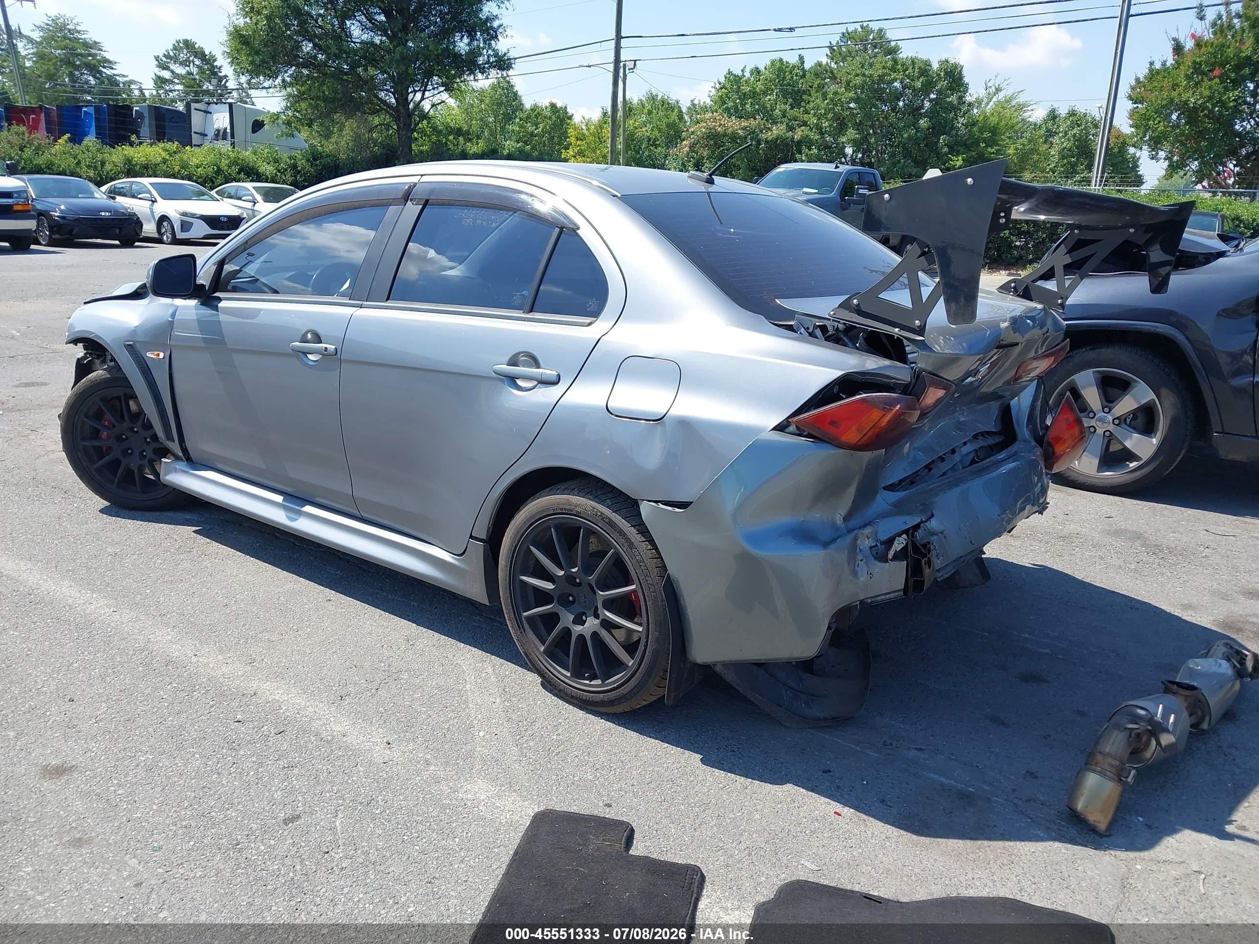 2014 Mitsubishi Lancer Evolution Gsr Silver vin: JA32W8FV9EU021825