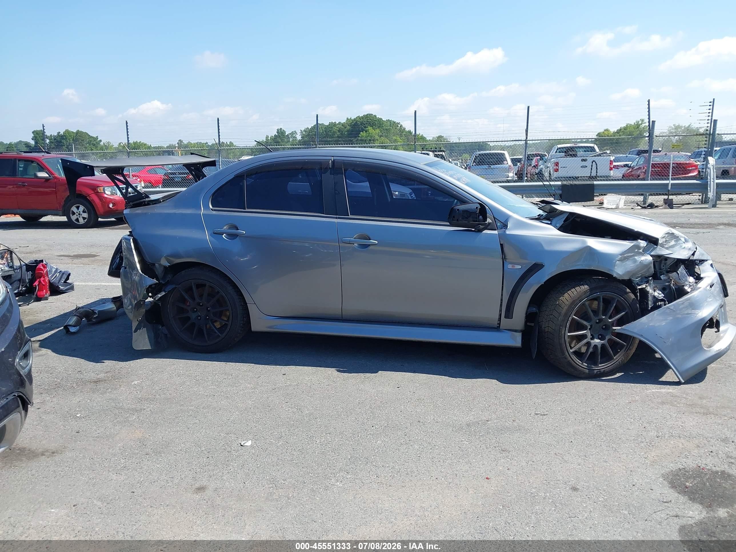 2014 Mitsubishi Lancer Evolution Gsr Silver vin: JA32W8FV9EU021825