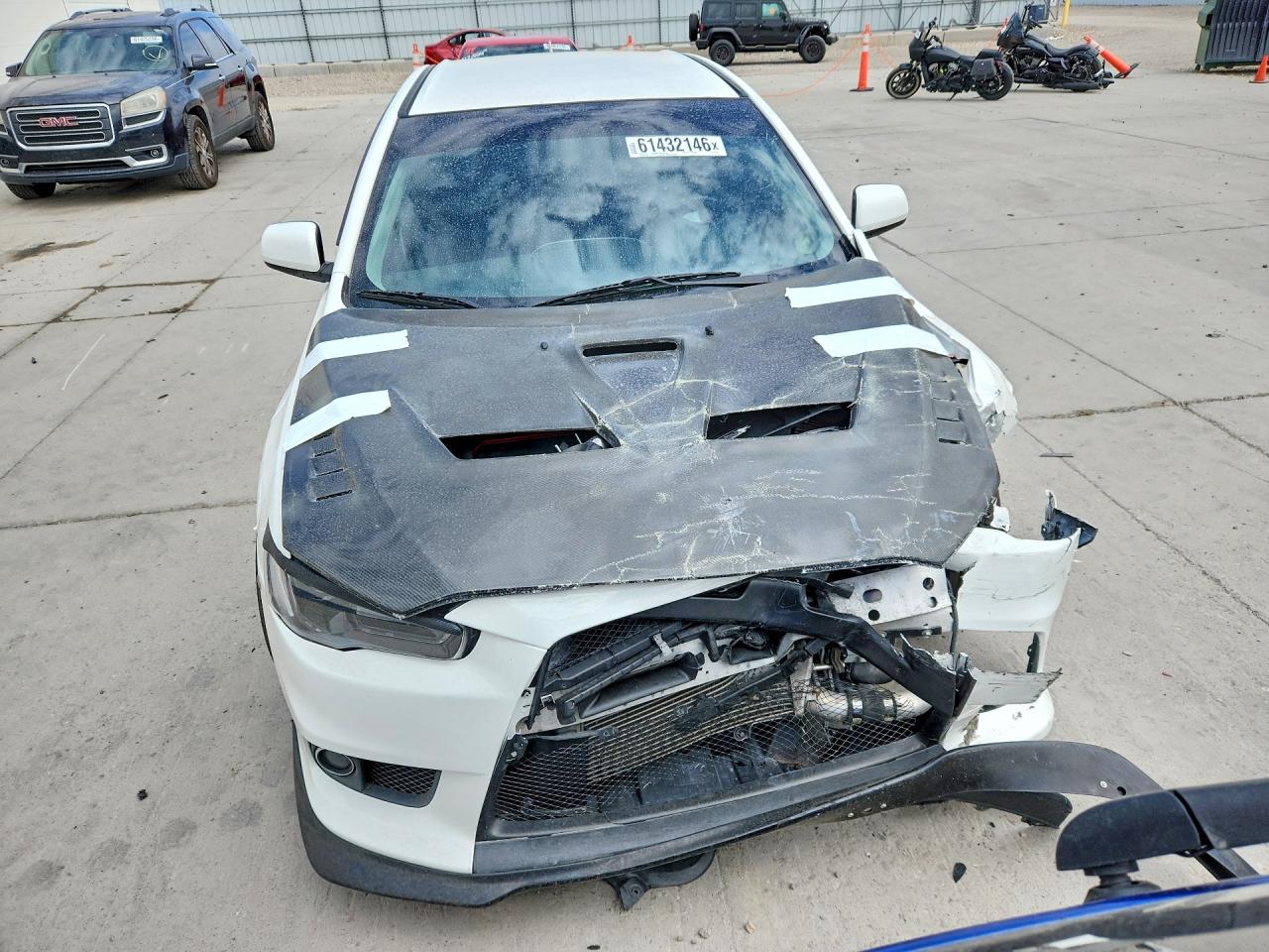 2014 Mitsubishi Lancer Evolution Gsr White vin: JA32W8FV9EU023798