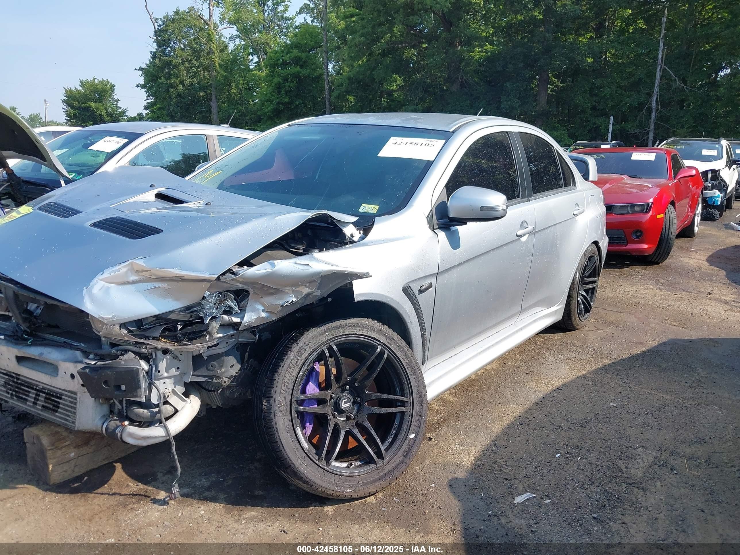 2015 Mitsubishi Lancer Evolution Gsr Silver vin: JA32W8FV9FU006713