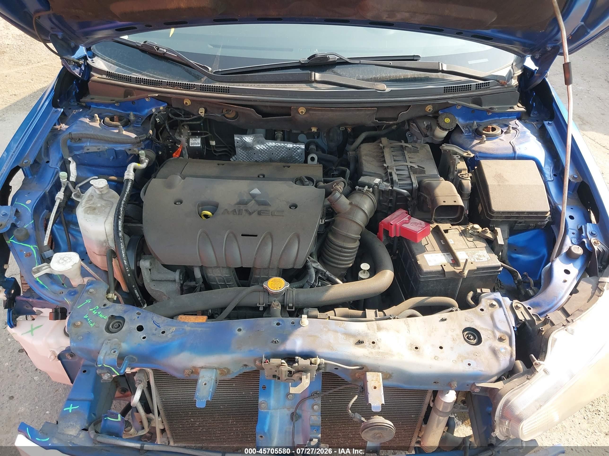 2011 Mitsubishi Lancer Es Blue vin: JA32X2HU8BU002225