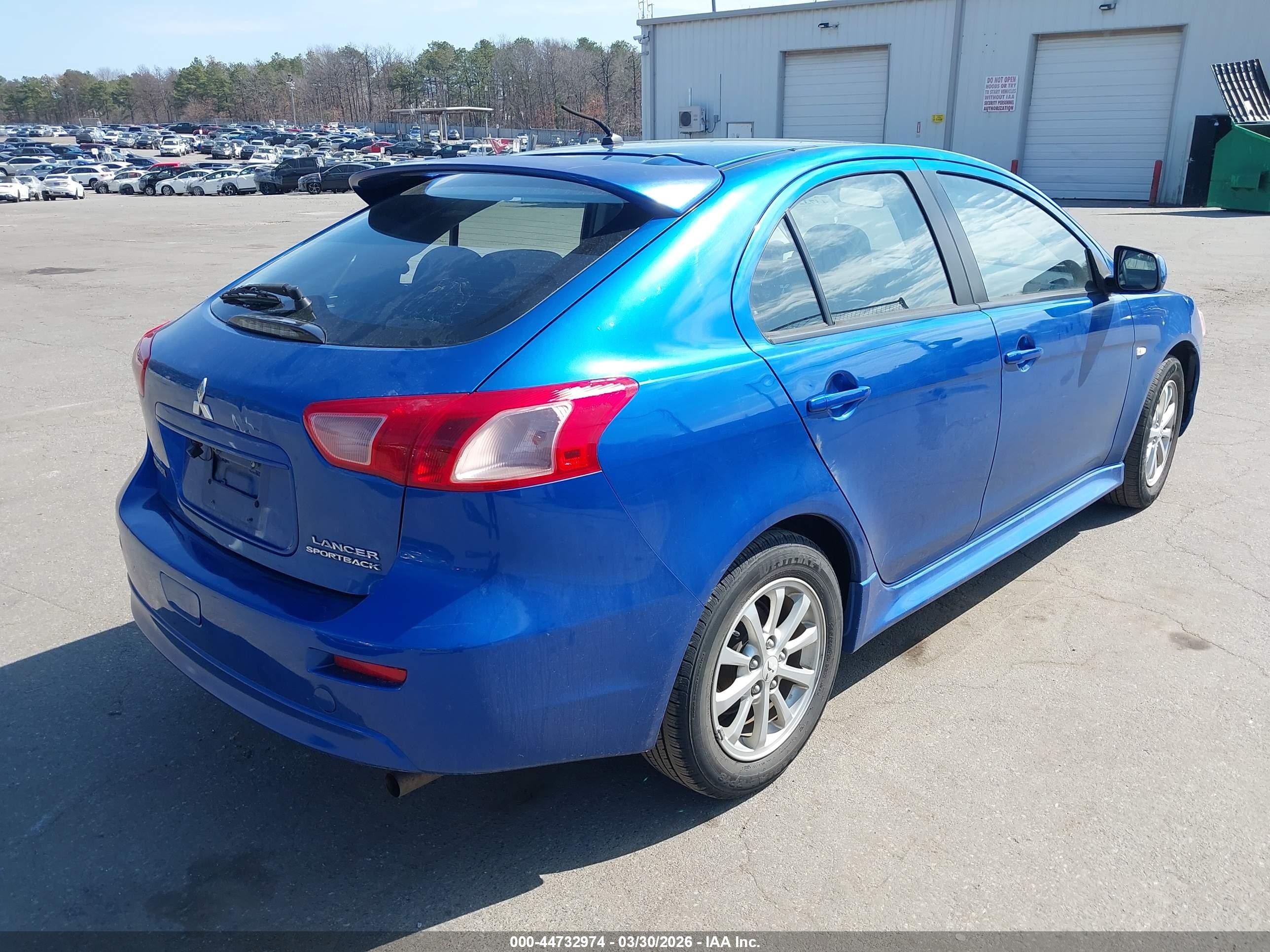 2011 Mitsubishi Lancer Sportback Es Синий vin: JA32X2HUXBU028809