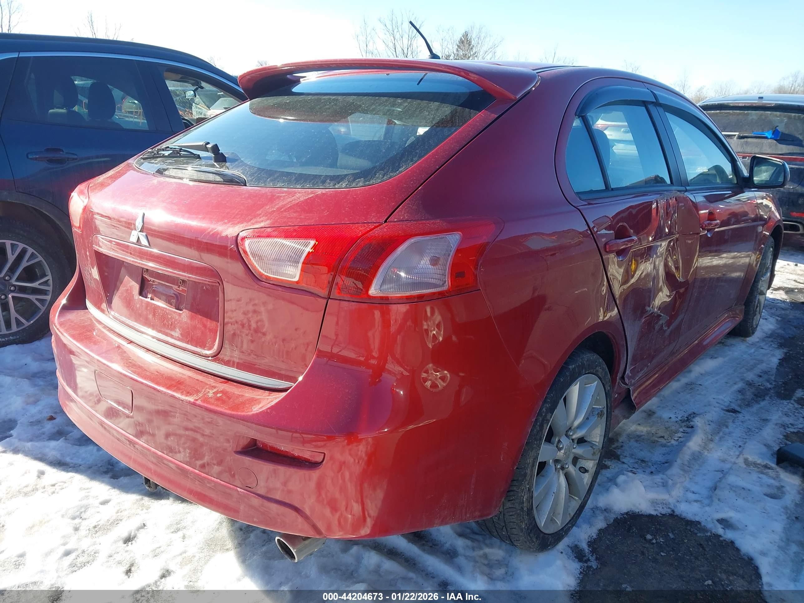 2011 Mitsubishi Lancer Sportback Gts Красный vin: JA32X8HWXBU001324