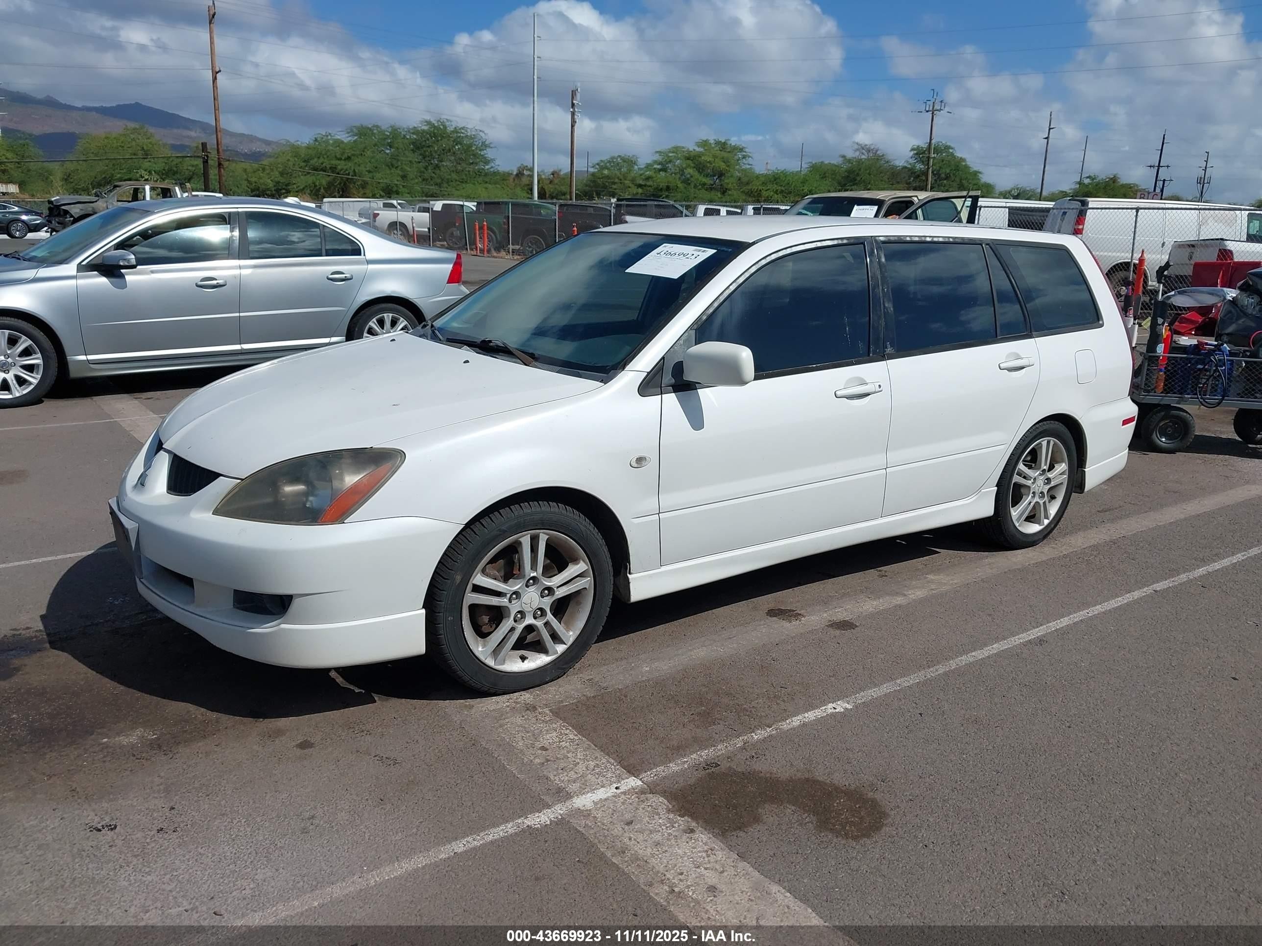 2004 Mitsubishi Lancer Sportback Ralliart White vin: JA3AD69F94U052324