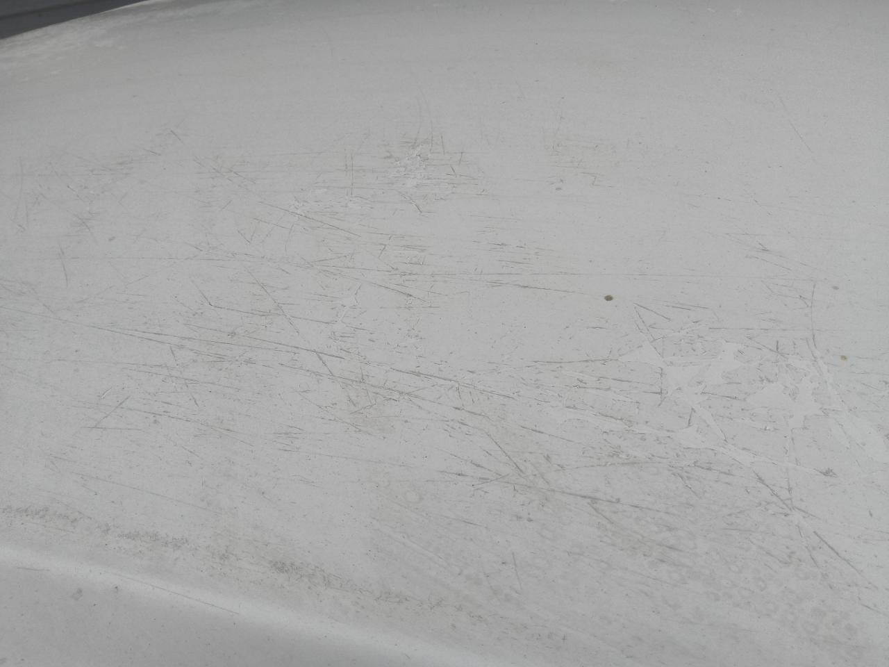 2005 Mitsubishi Lancer Evolution Rs White vin: JA3AH36D75U044942 Damage: Roof, Peeling, > 12 Inches