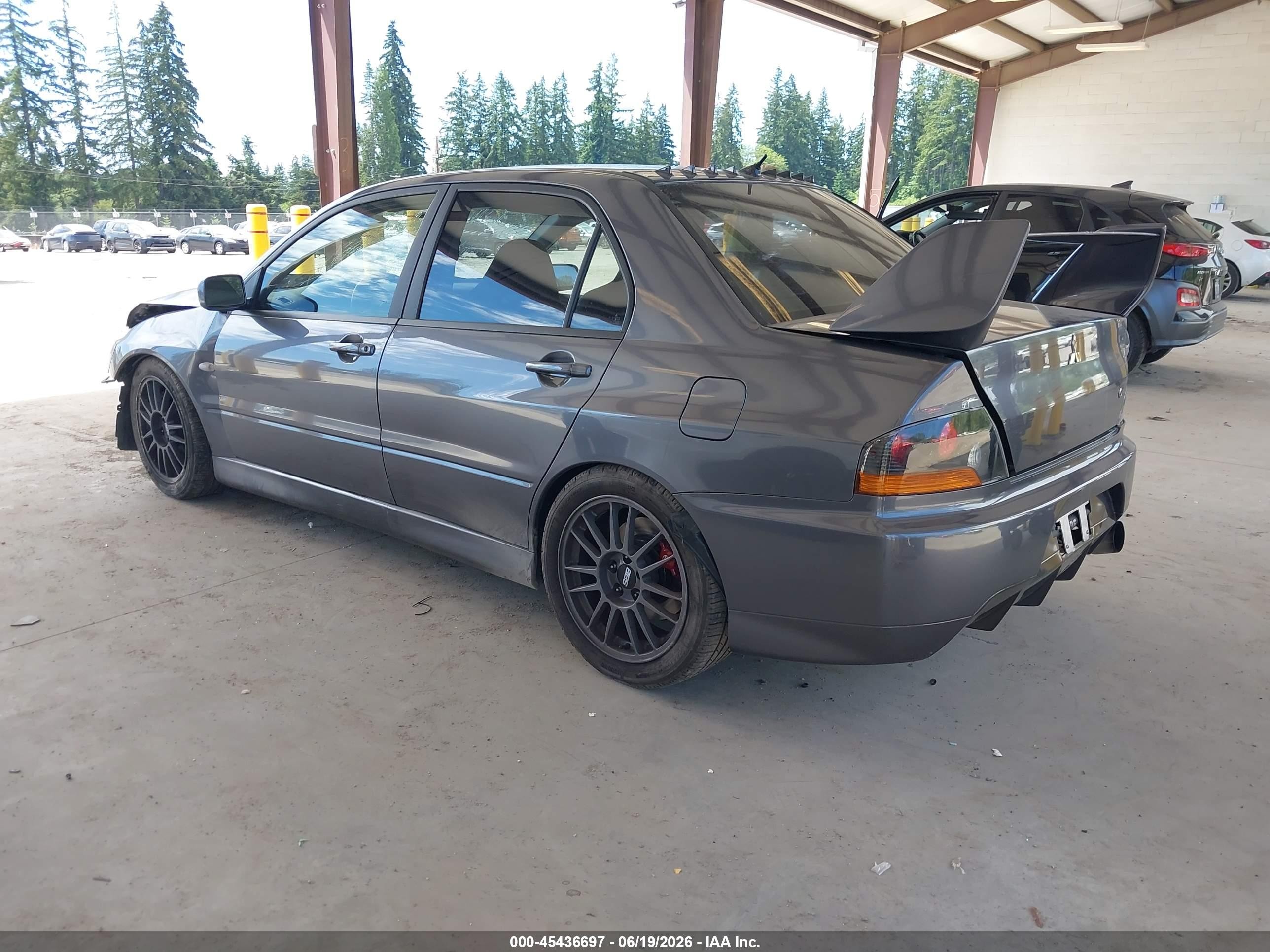 2006 Mitsubishi Lancer Evolution Ix/mr Gray vin: JA3AH86C76U047488