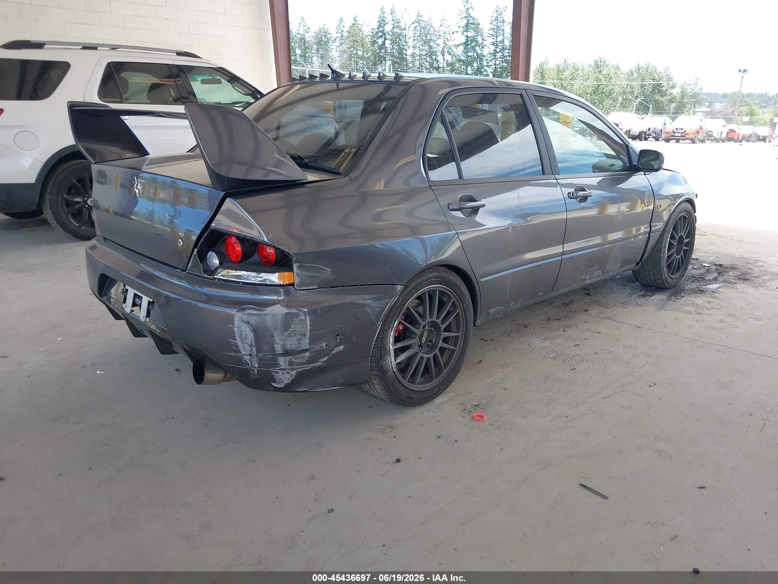2006 Mitsubishi Lancer Evolution Ix/mr Gray vin: JA3AH86C76U047488