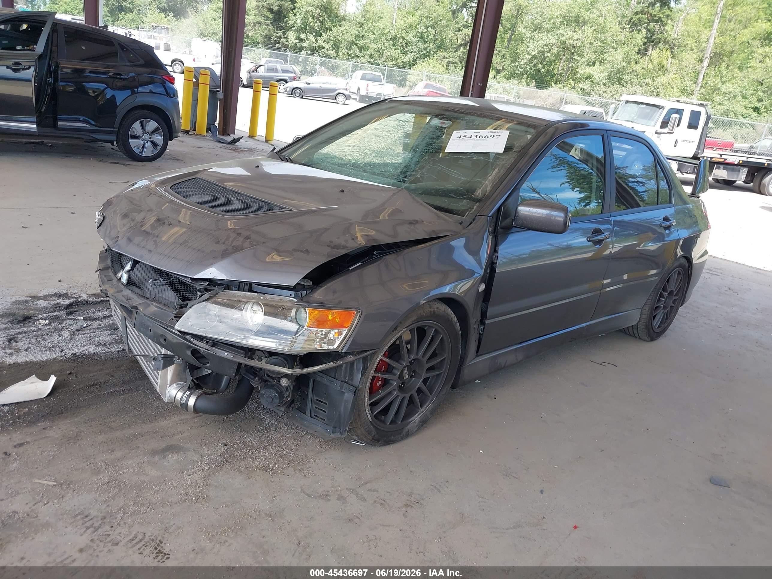 2006 Mitsubishi Lancer Evolution Ix/mr Gray vin: JA3AH86C76U047488