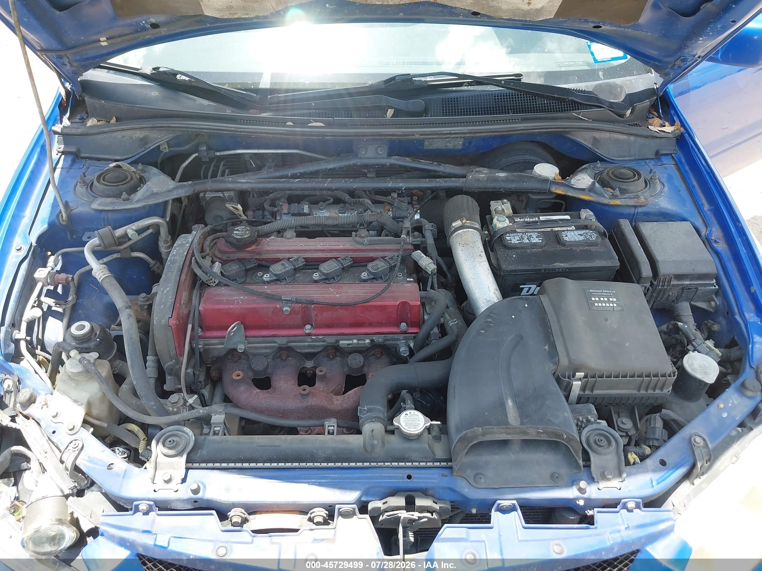 2003 Mitsubishi Lancer Evolution   Blue vin: JA3AH86F73U121000