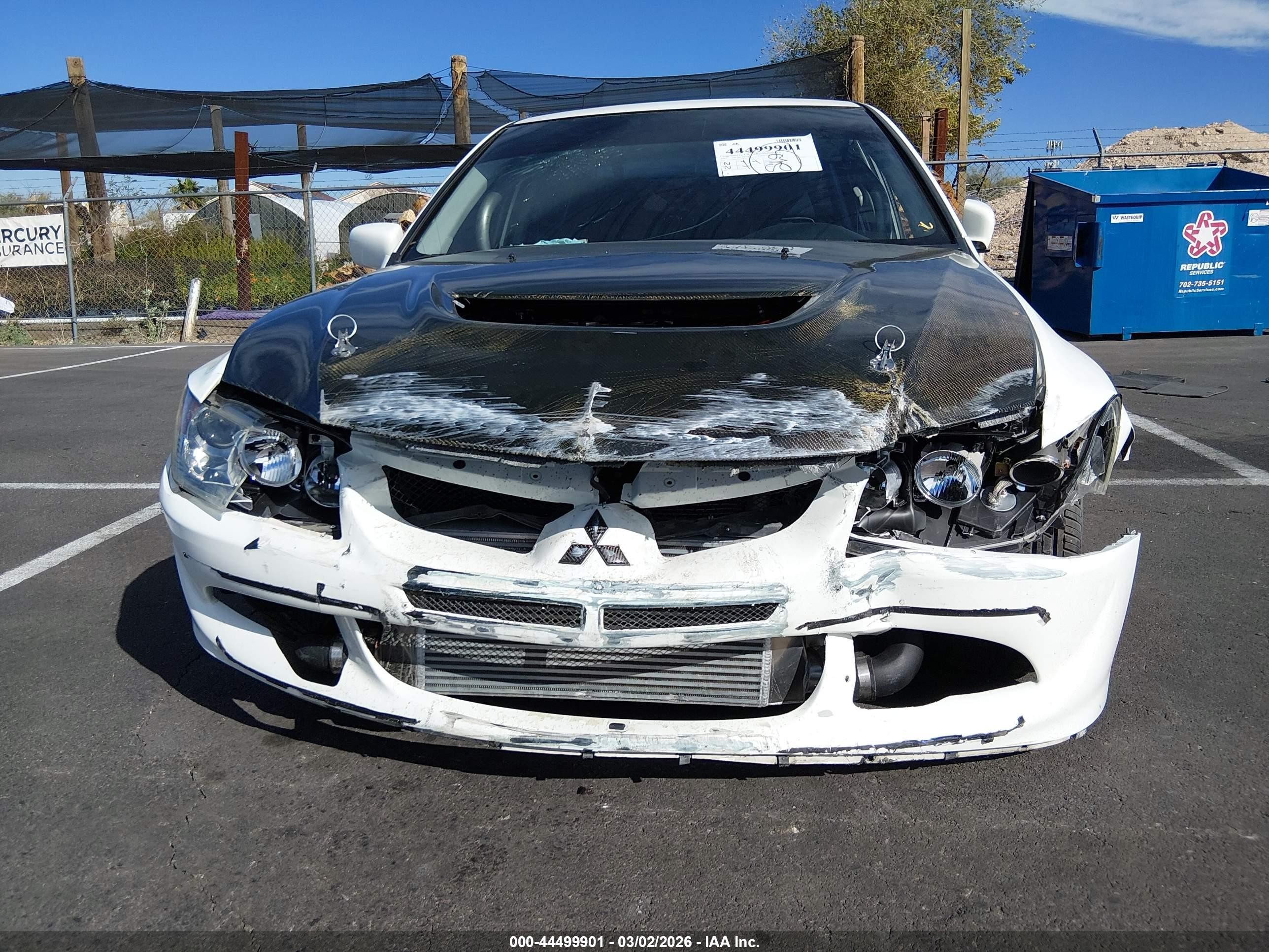 2003 Mitsubishi Lancer Evolution   White vin: JA3AH86F93U124996