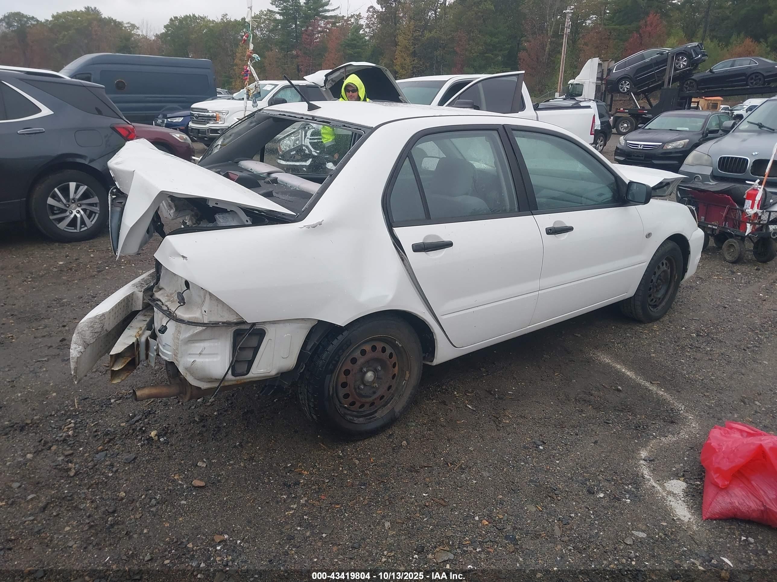 2007 Mitsubishi Lancer Es White vin: JA3AJ26E07U016474