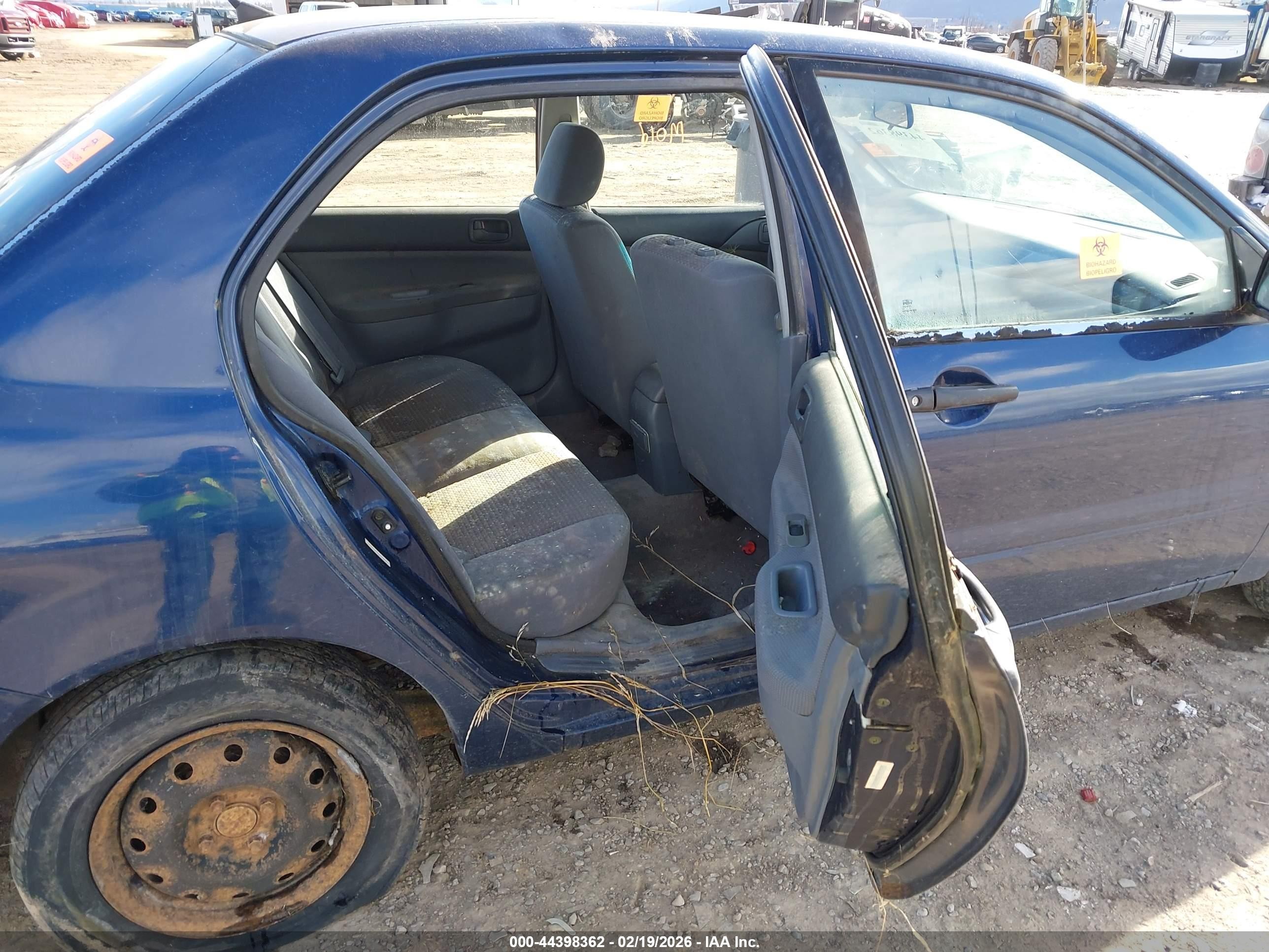 2002 Mitsubishi Lancer Es Blue vin: JA3AJ26E12U007419