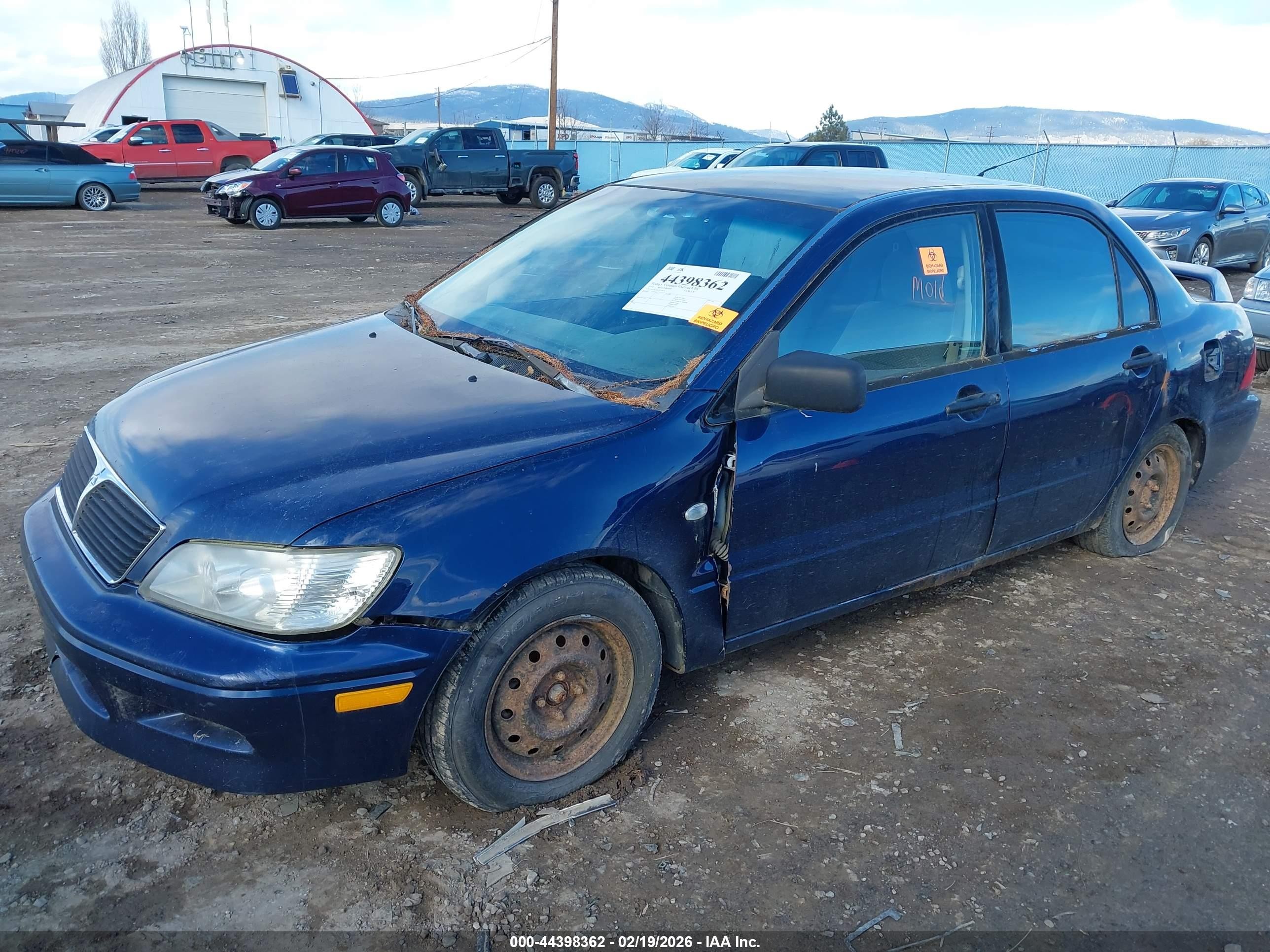 2002 Mitsubishi Lancer Es Blue vin: JA3AJ26E12U007419