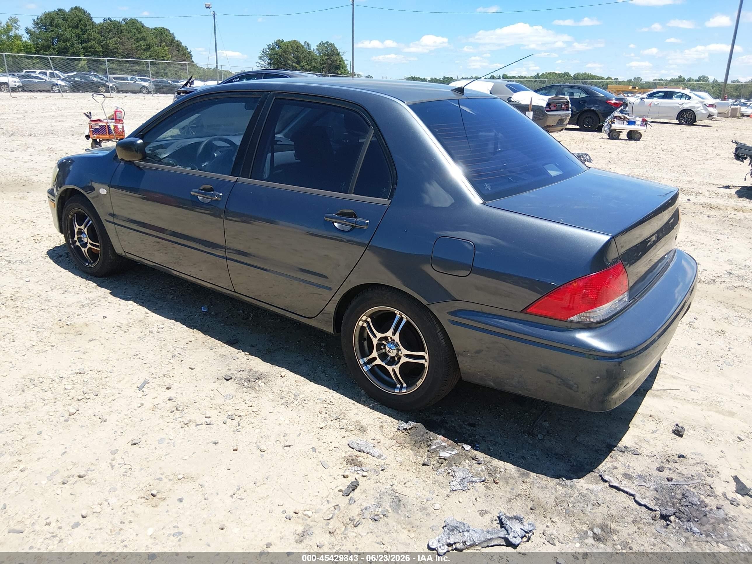 2002 Mitsubishi Lancer Es Gray vin: JA3AJ26E22U057679