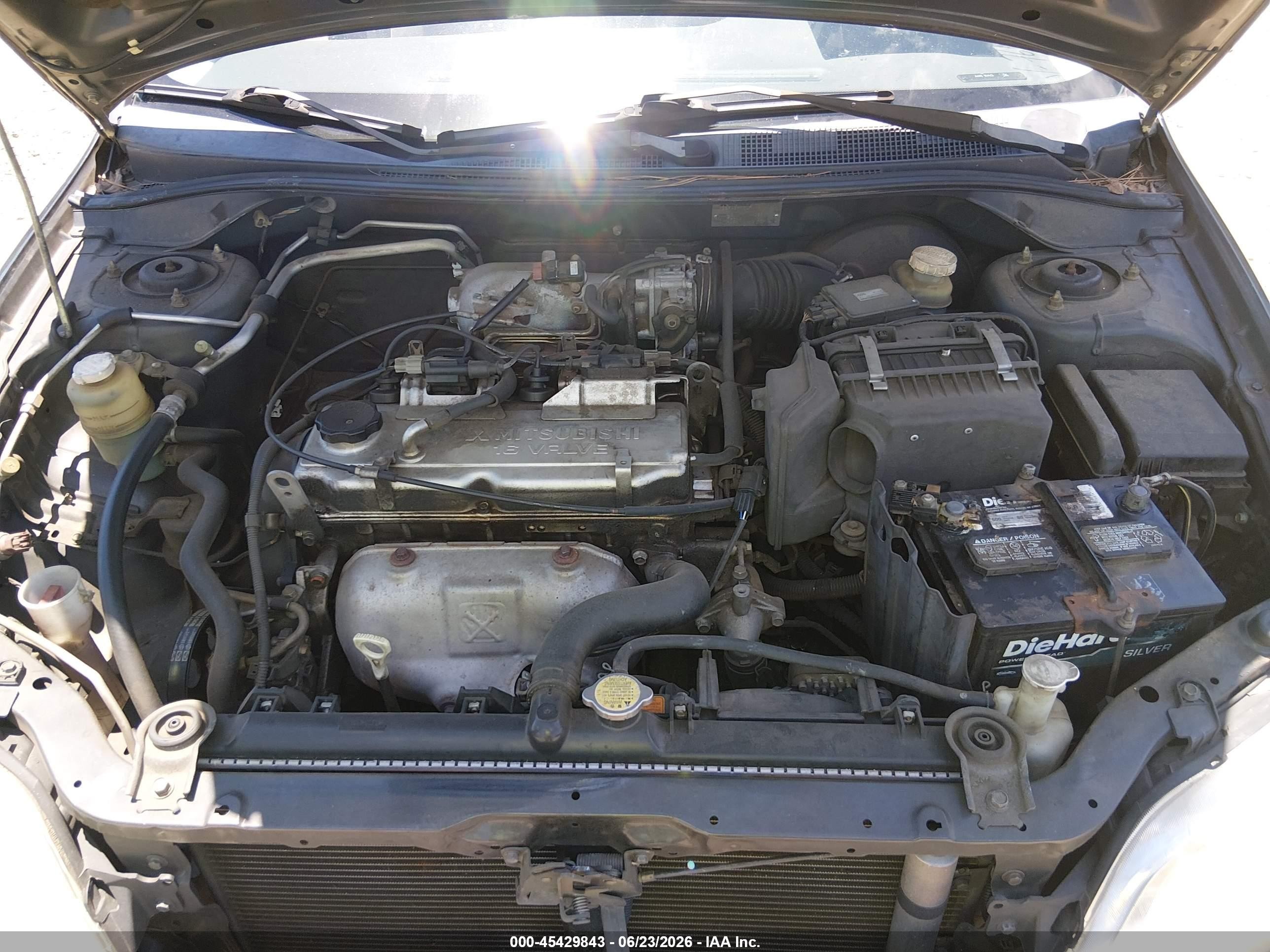 2002 Mitsubishi Lancer Es Gray vin: JA3AJ26E22U057679
