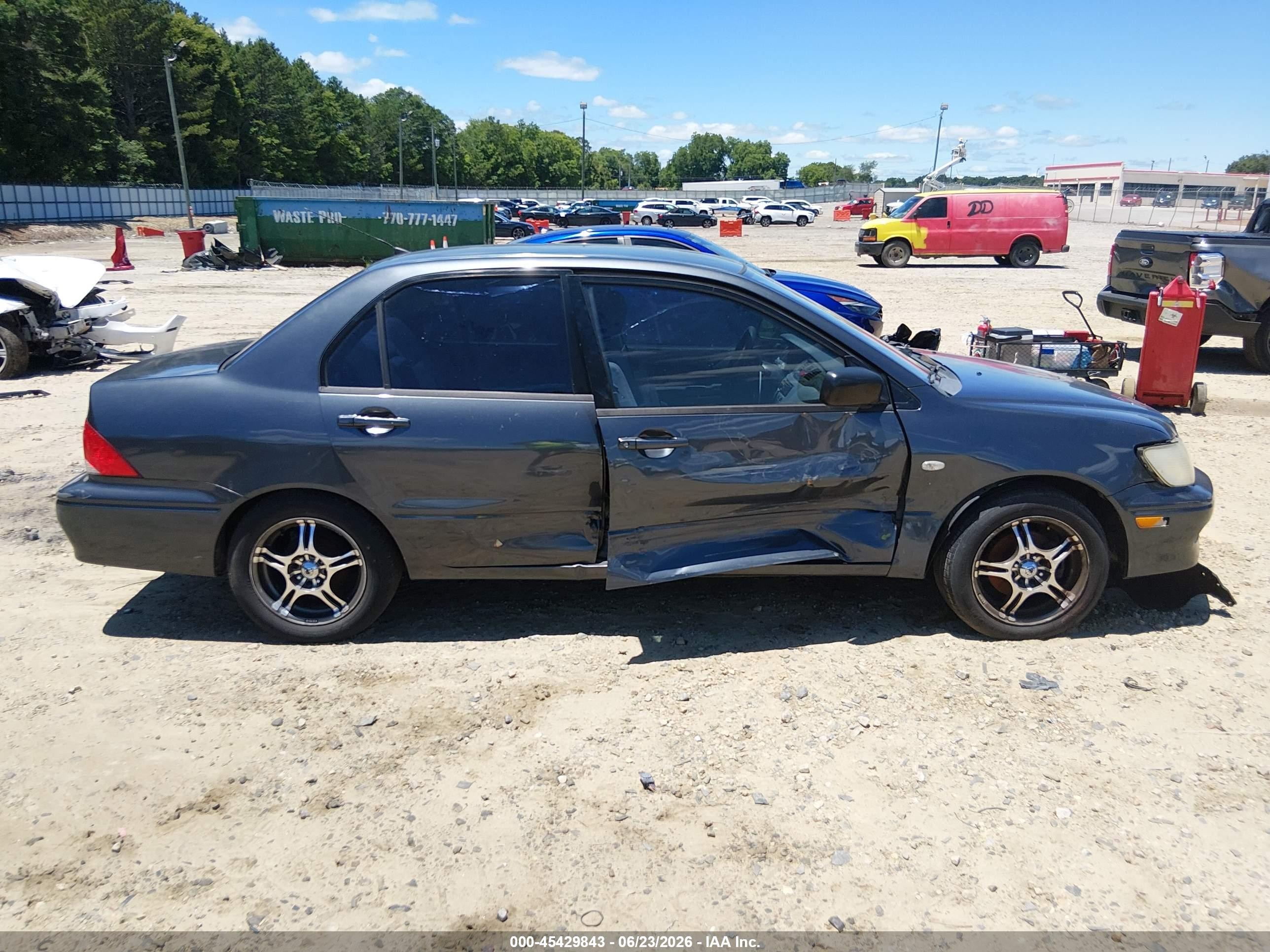 2002 Mitsubishi Lancer Es Gray vin: JA3AJ26E22U057679