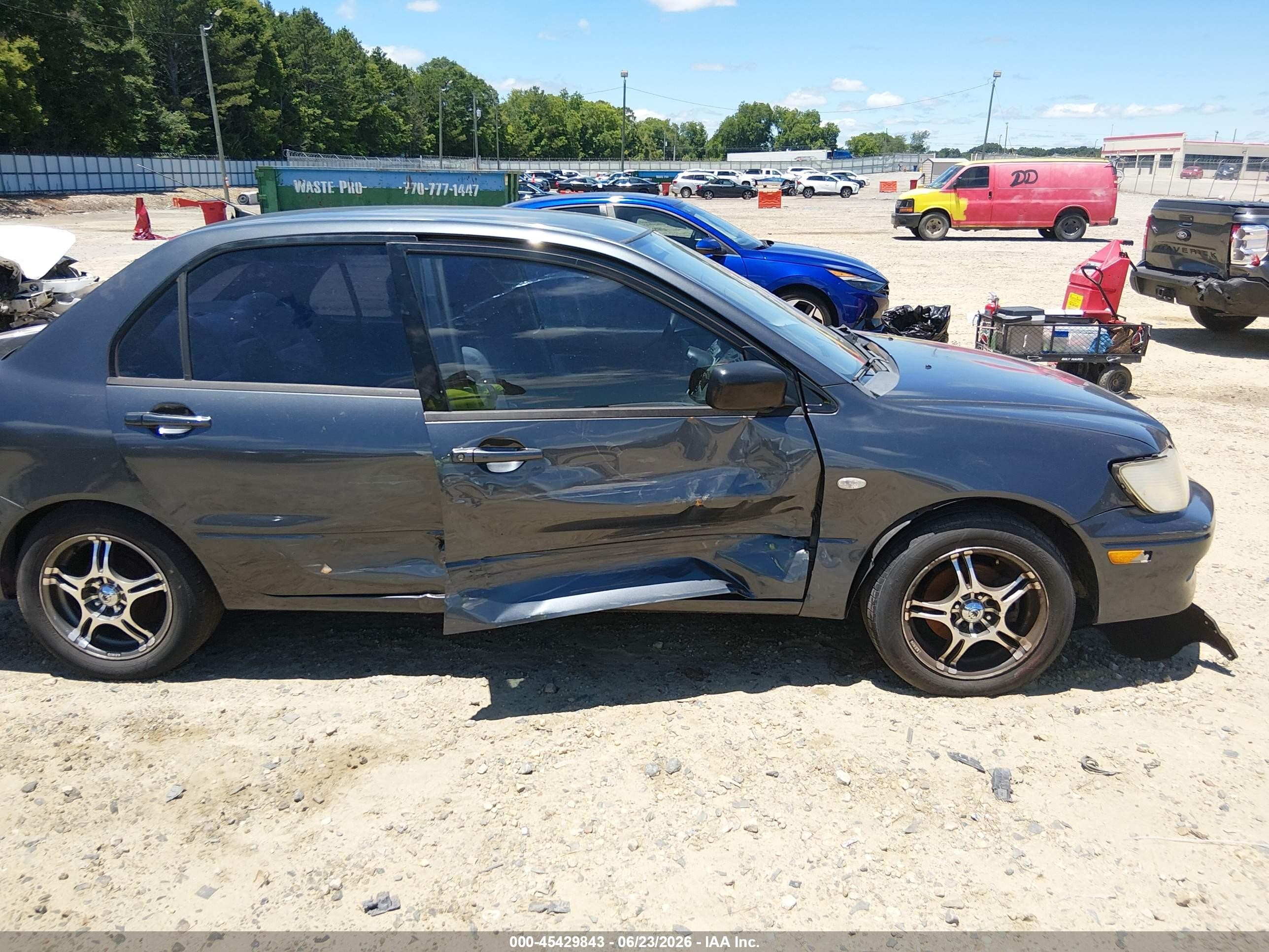 2002 Mitsubishi Lancer Es Gray vin: JA3AJ26E22U057679