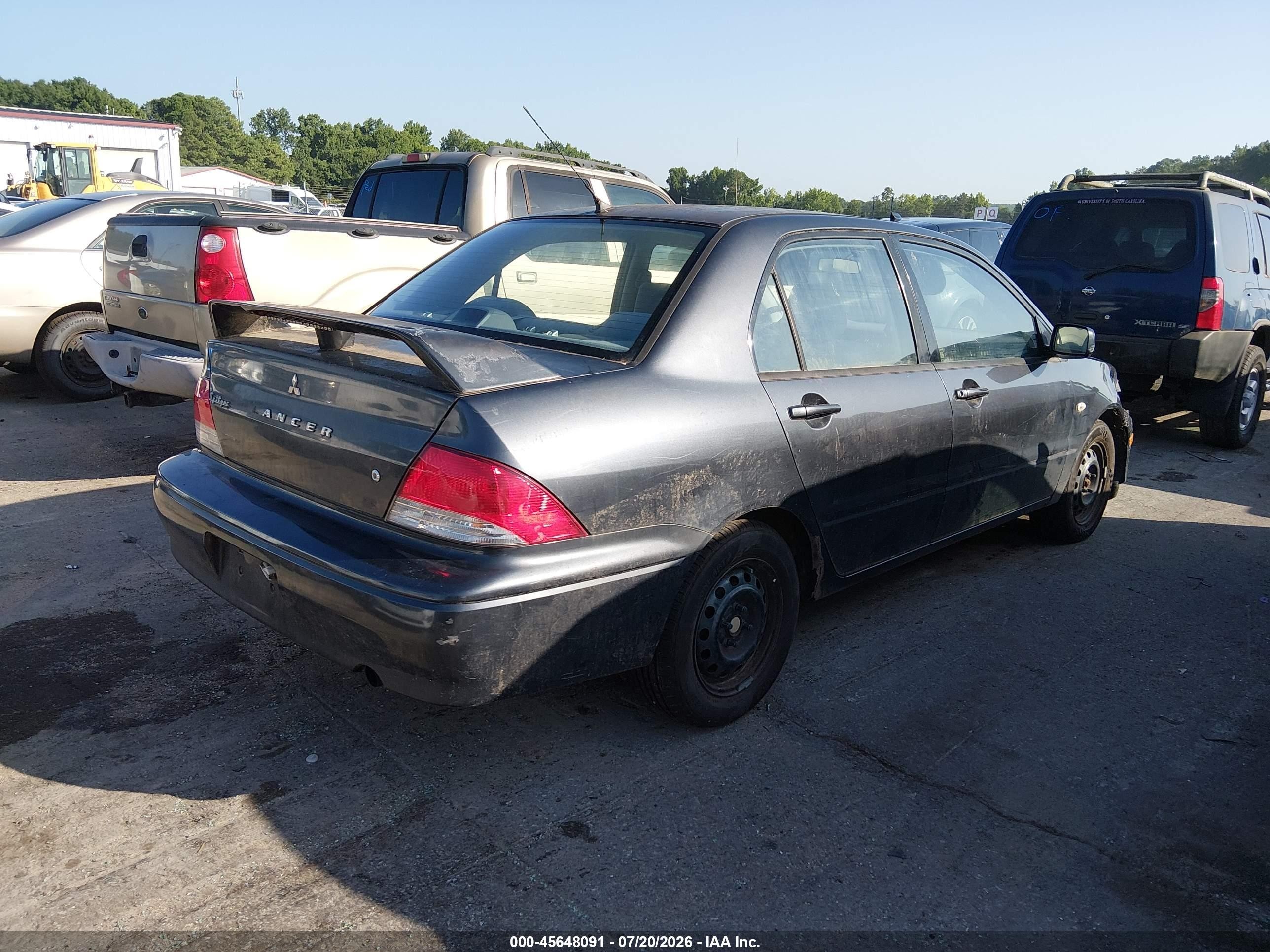 2003 Mitsubishi Lancer Es Серый vin: JA3AJ26E23U097634