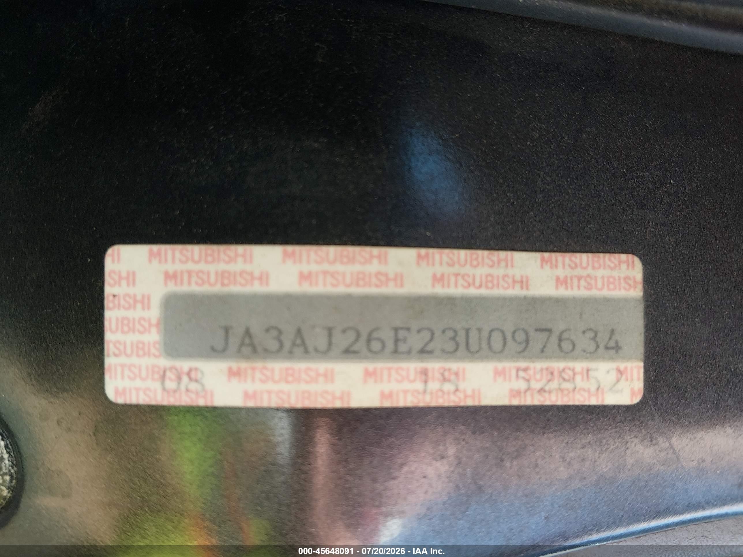2003 Mitsubishi Lancer Es Серый vin: JA3AJ26E23U097634